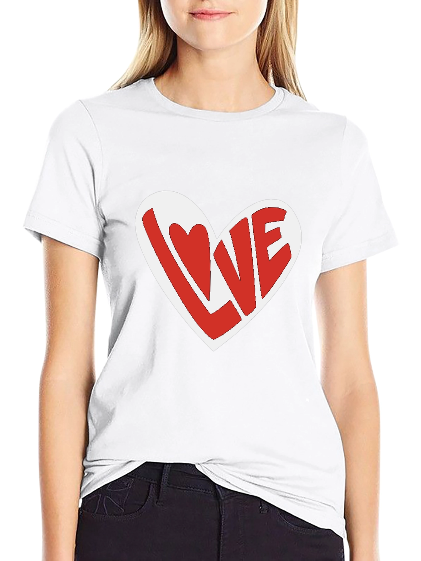 Love Heart Graphic T-Shirt - Casual Unisex Tee