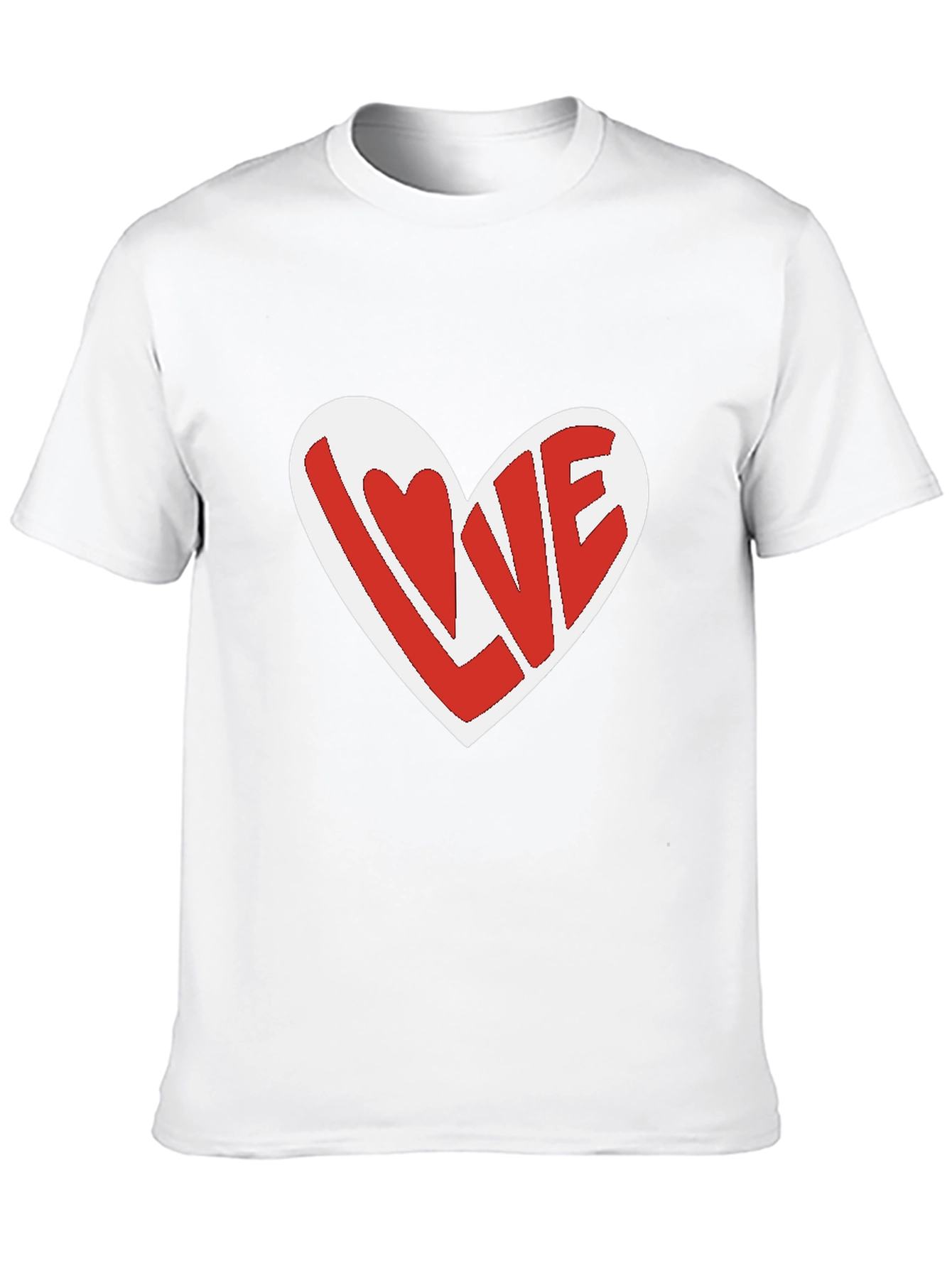 Love Heart Graphic T-Shirt - Casual Unisex Tee