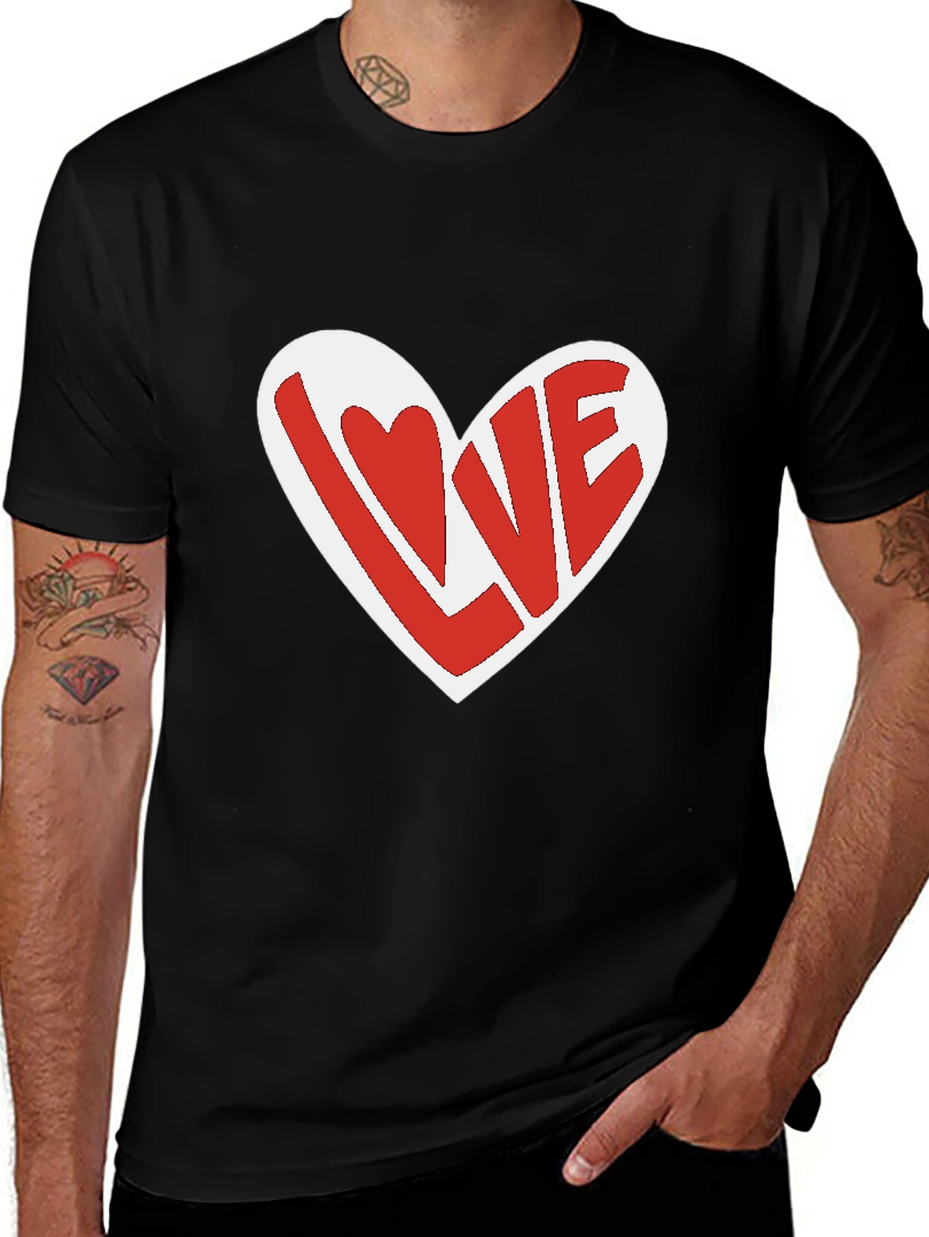 Love Heart Graphic T-Shirt - Casual Unisex Tee