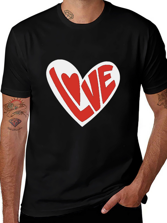 Love Heart Graphic T-Shirt - Casual Unisex Tee