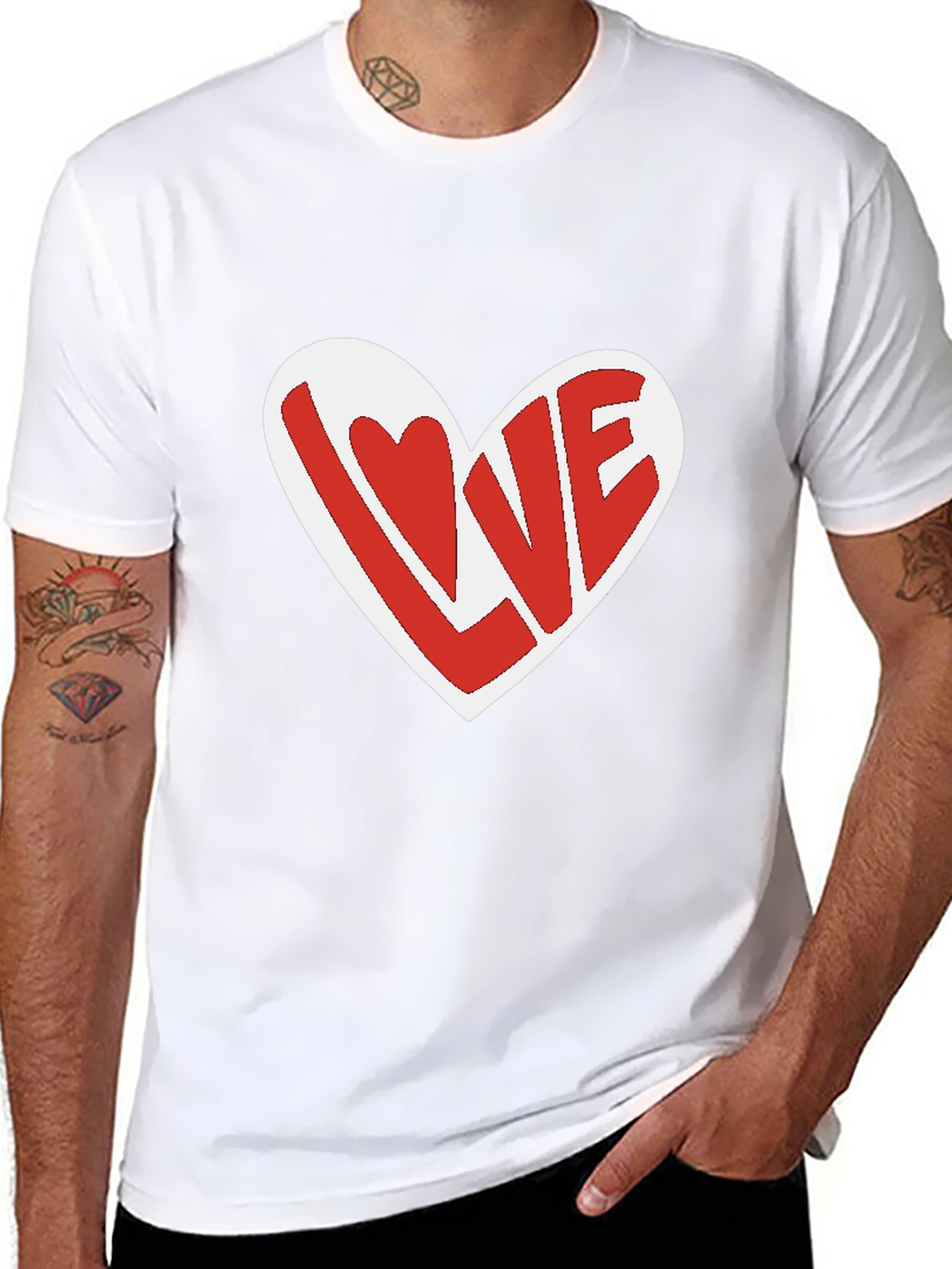Love Heart Graphic T-Shirt - Casual Unisex Tee