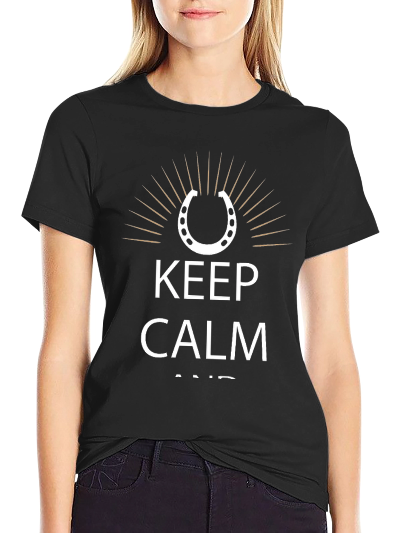 Keep Calm Horse Shoe T-Shirt