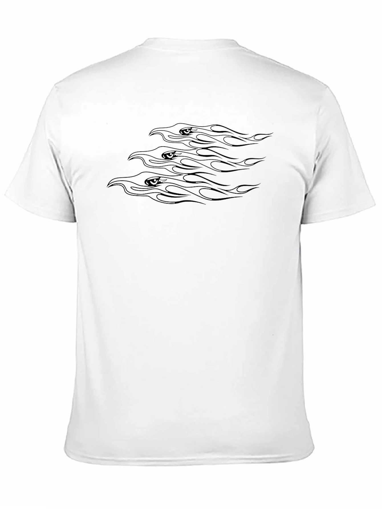 Mens Black Graphic Tee - Eagle Eye Flames