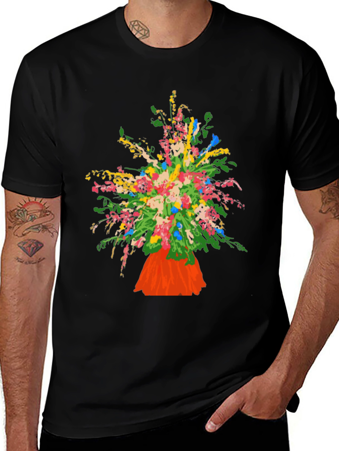 Floral Bouquet Graphic T-Shirt