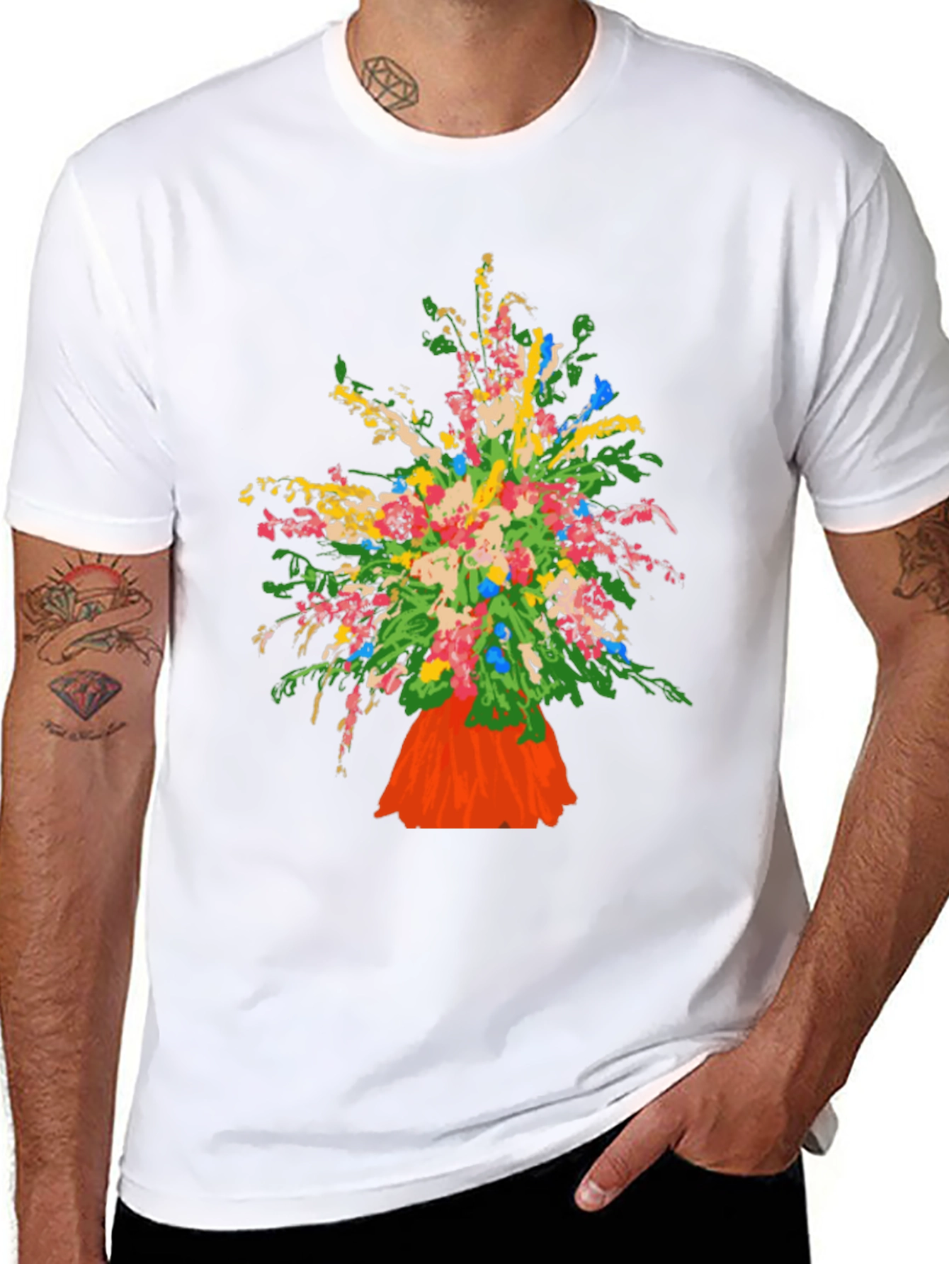 Floral Bouquet Graphic T-Shirt