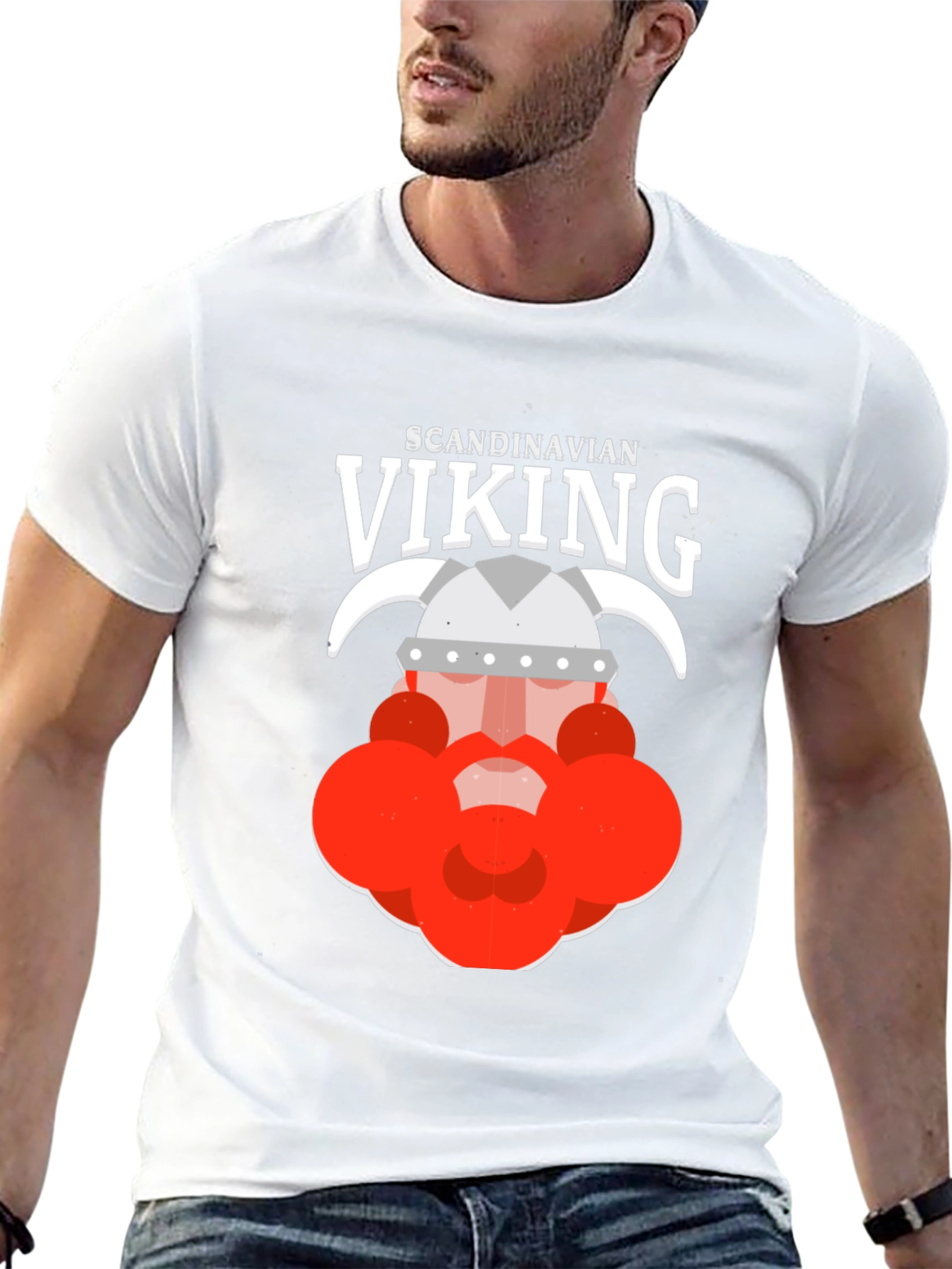 Scandinavian Viking Graphic Tee - Black