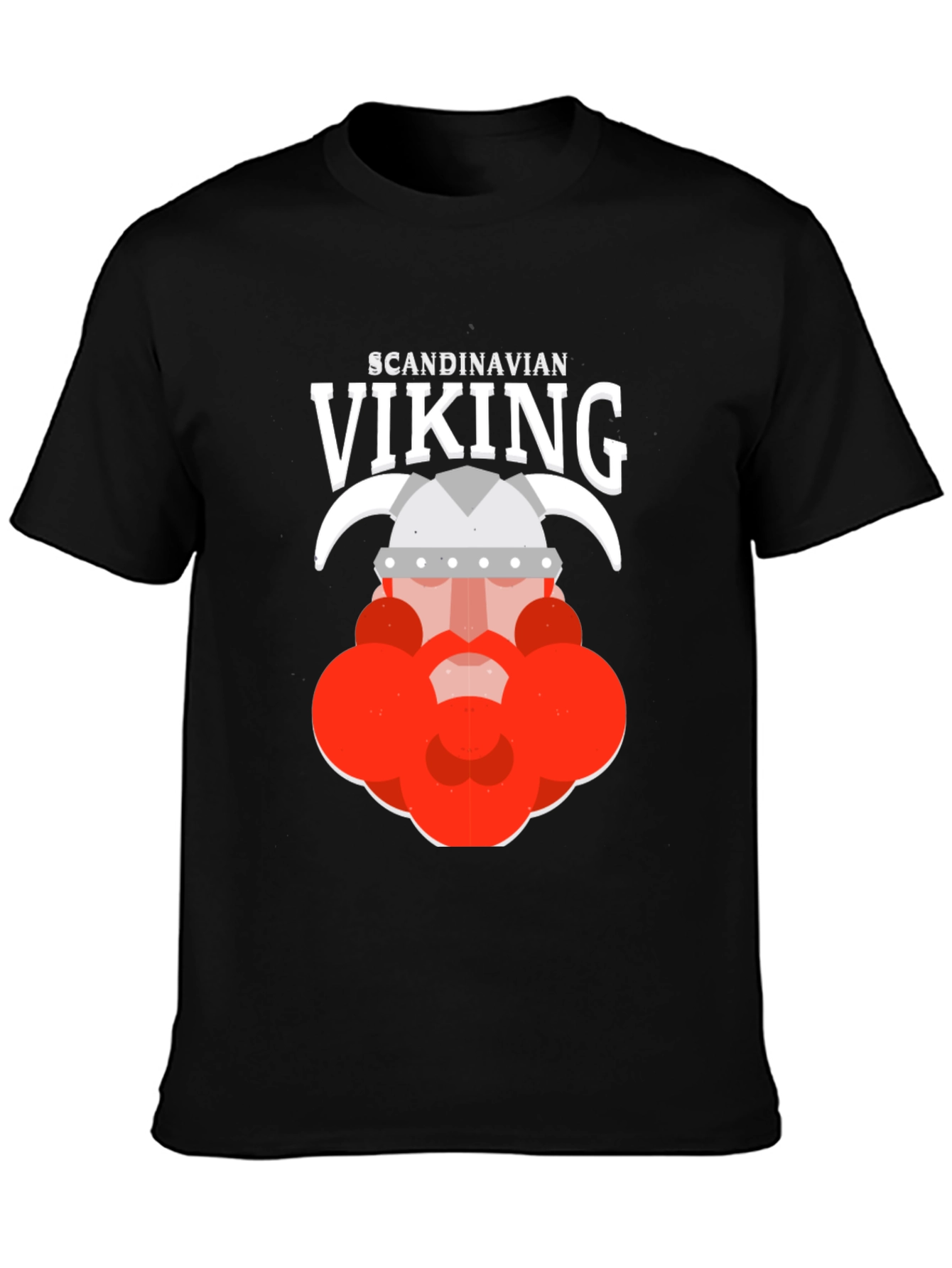 Scandinavian Viking Graphic Tee - Black