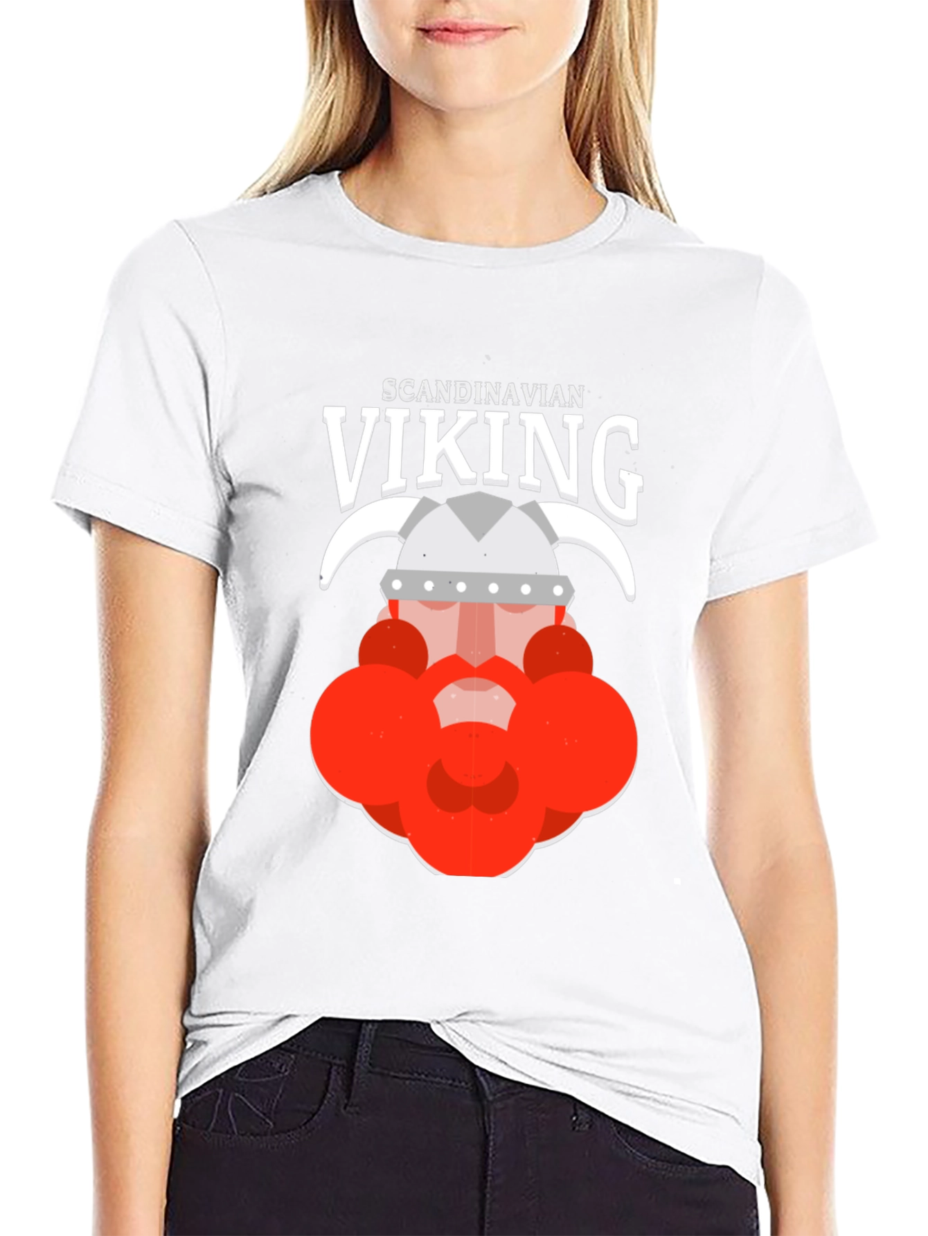 Scandinavian Viking Graphic Tee - Black