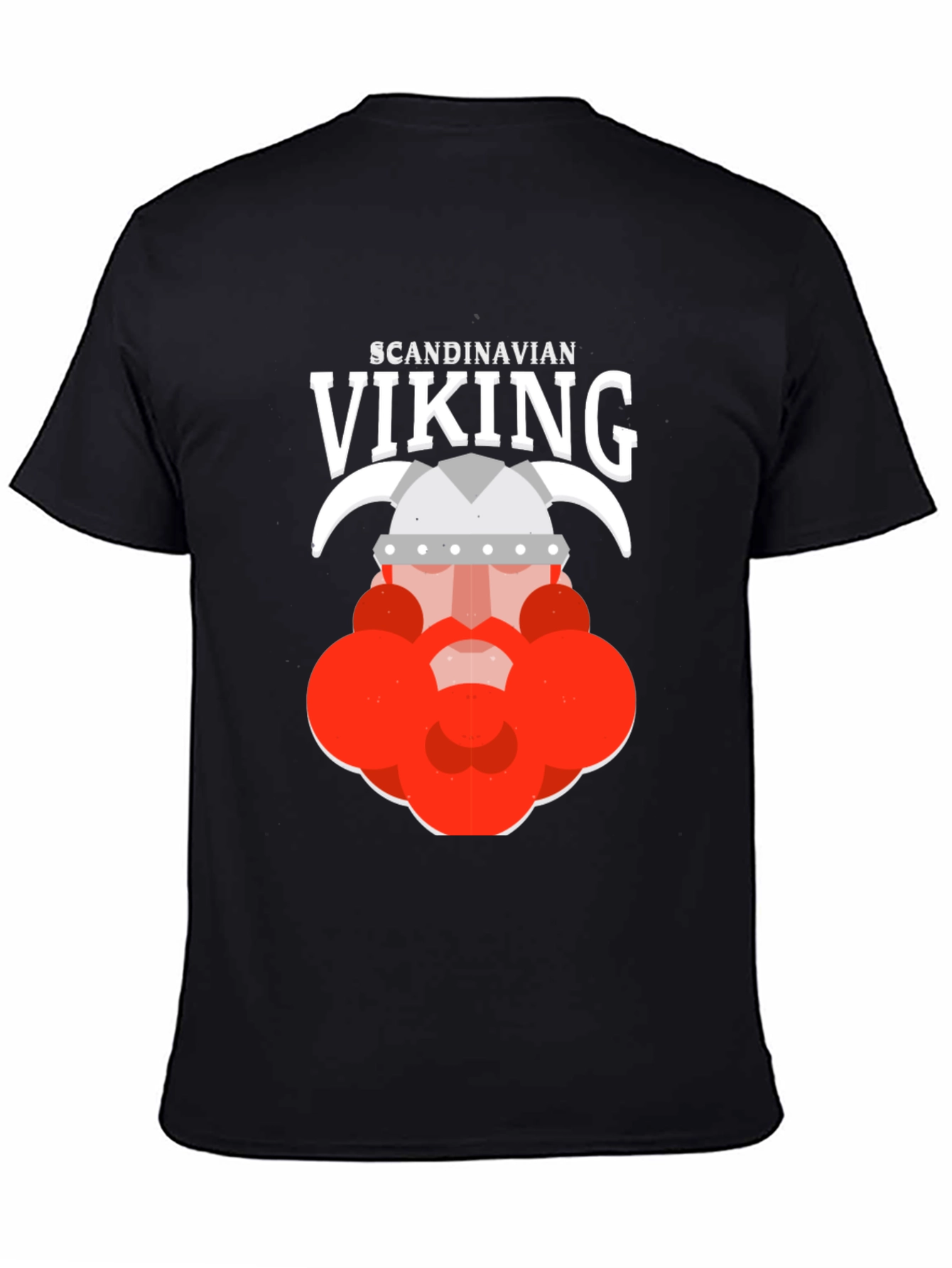 Scandinavian Viking Graphic Tee - Black