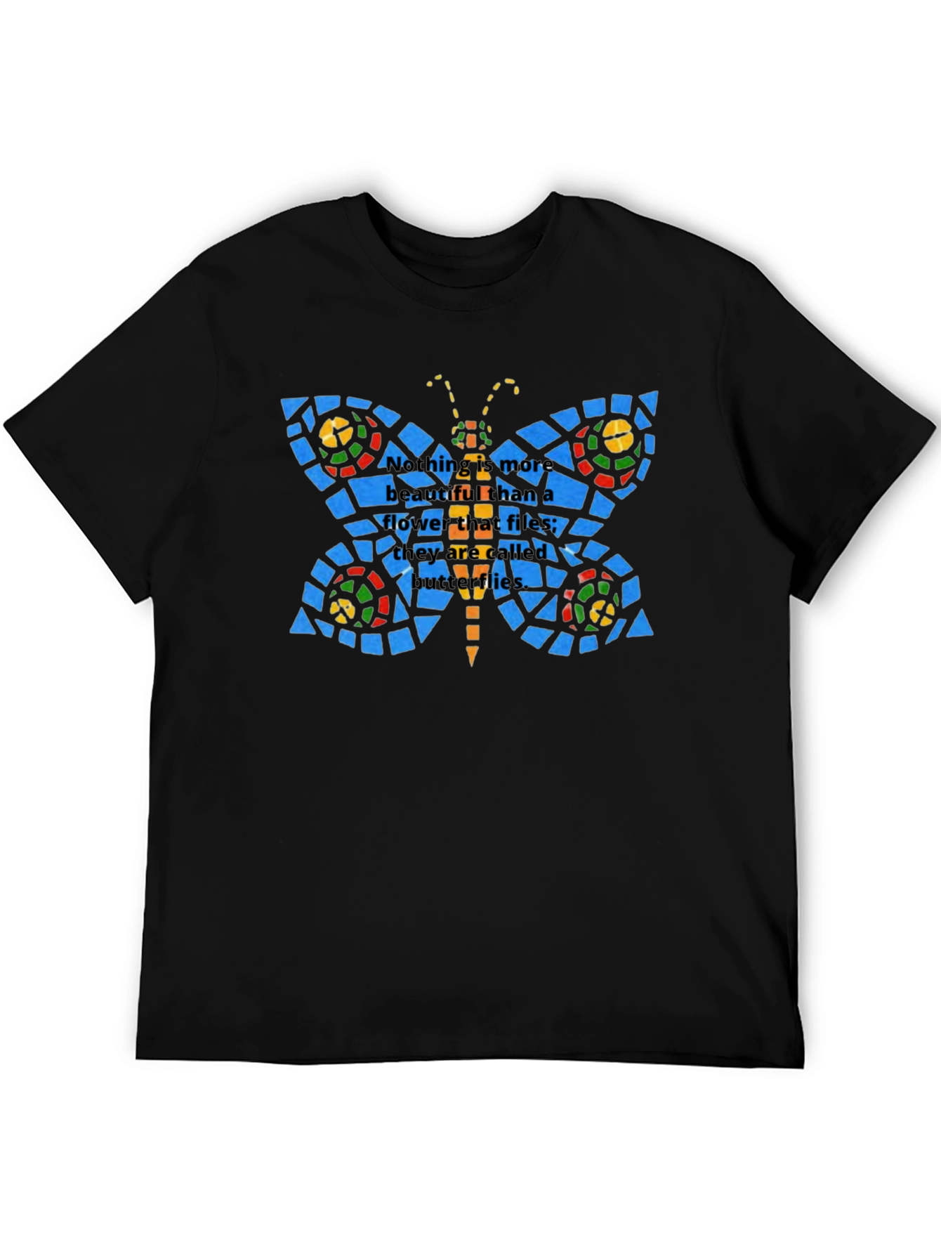 Butterfly Stained Glass Graphic T-Shirt
