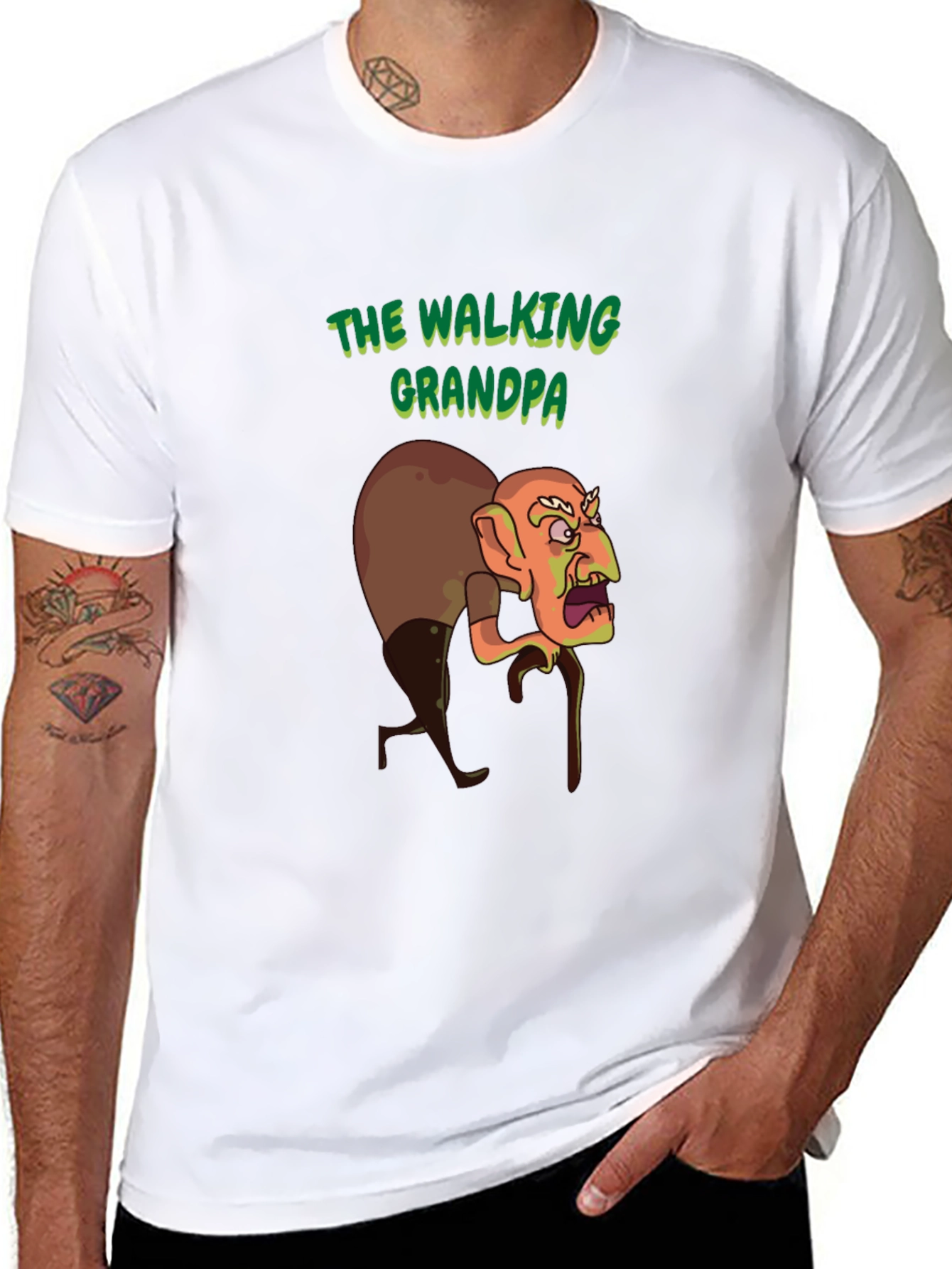 The Walking Grandpa Graphic T-Shirt