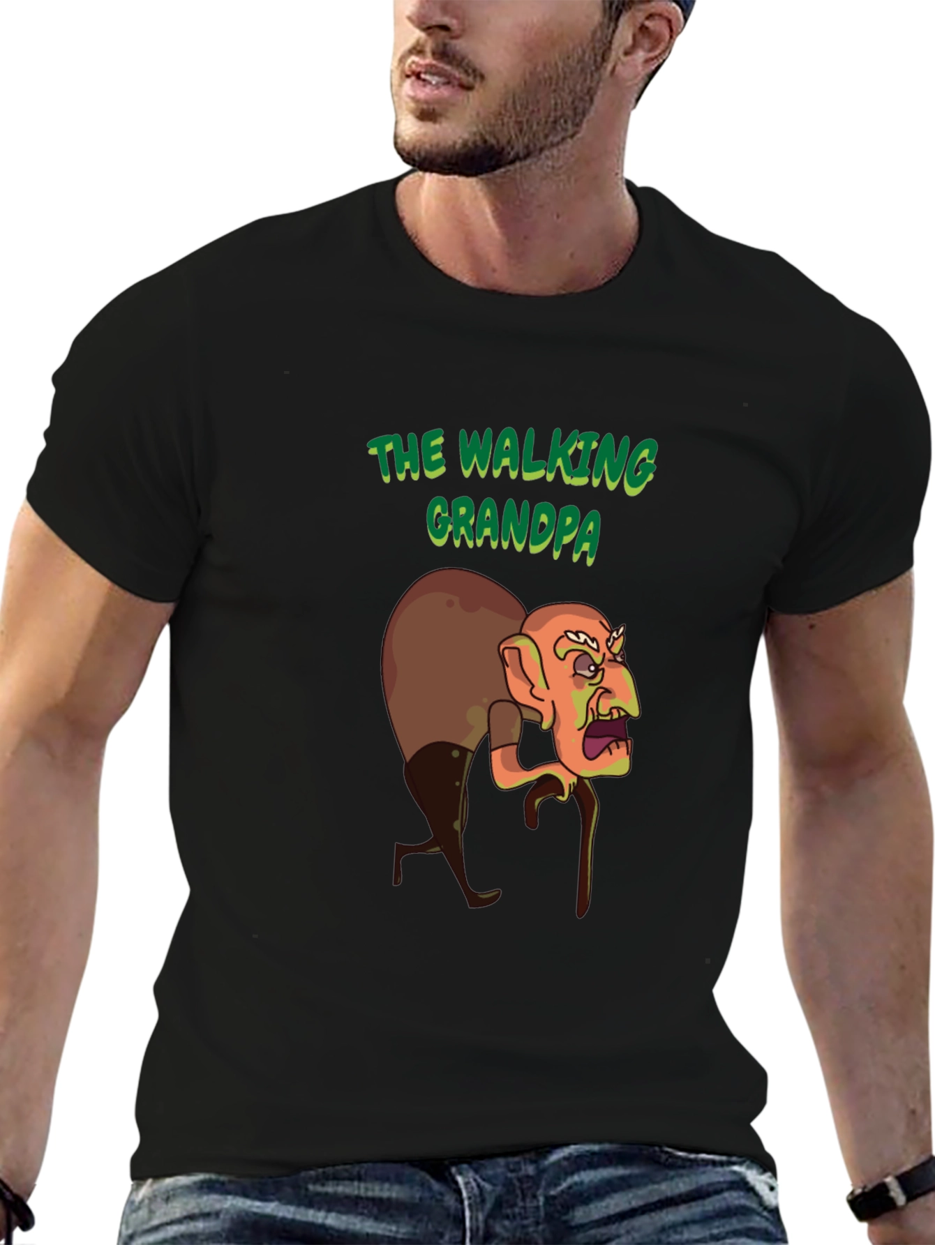 The Walking Grandpa Graphic T-Shirt