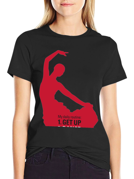 Dance Routine Graphic T-Shirt - Black