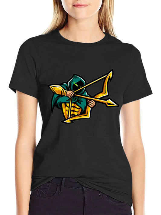 Archer Graphic T-Shirt - Black Cotton Tee