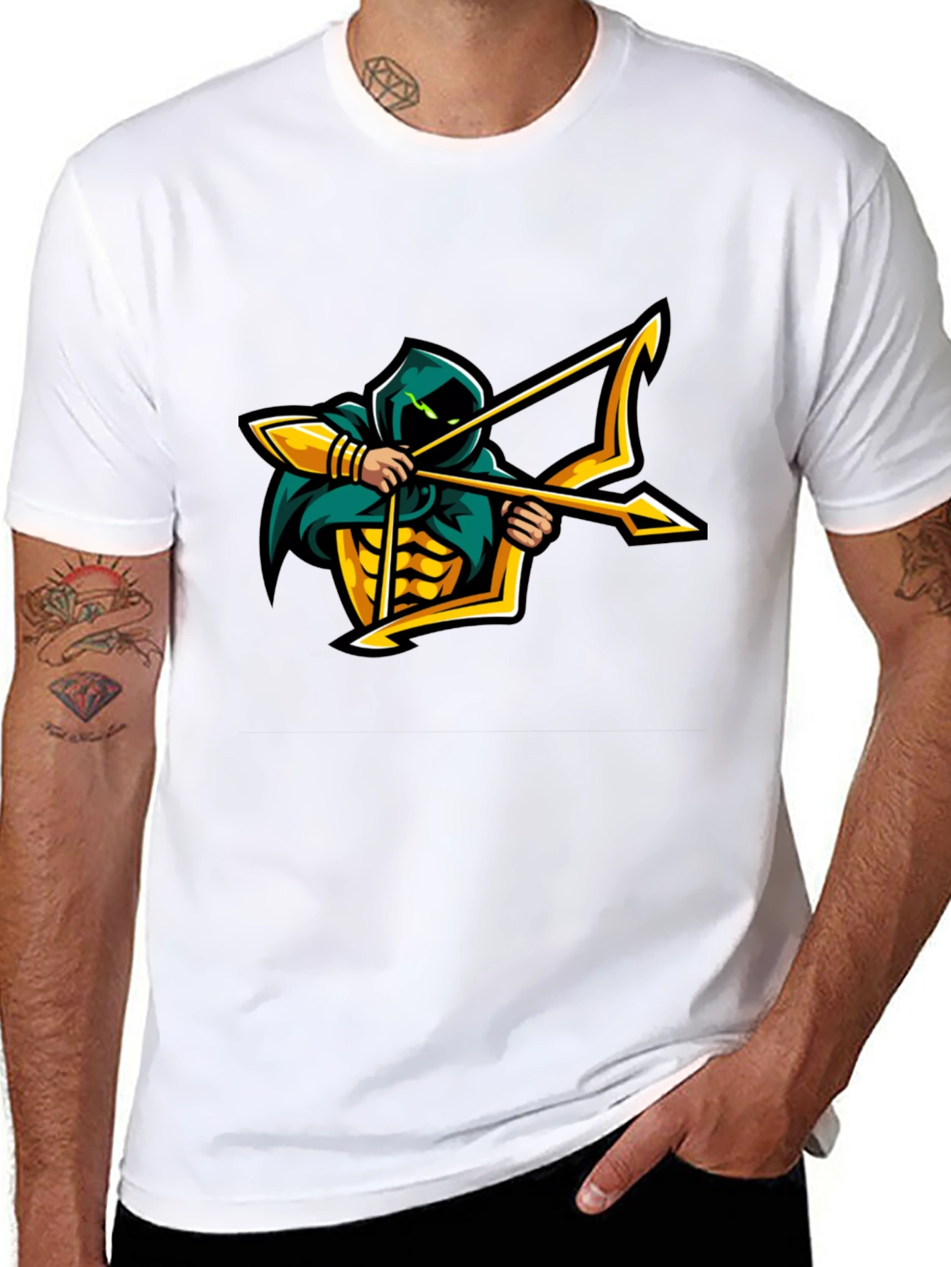 Archer Graphic T-Shirt - Black Cotton Tee