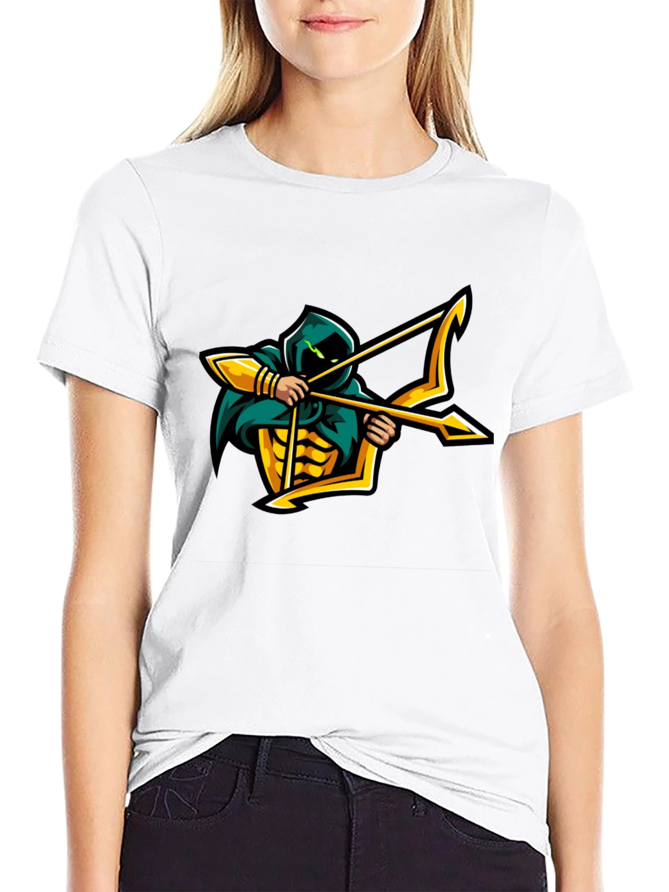 Archer Graphic T-Shirt - Black Cotton Tee