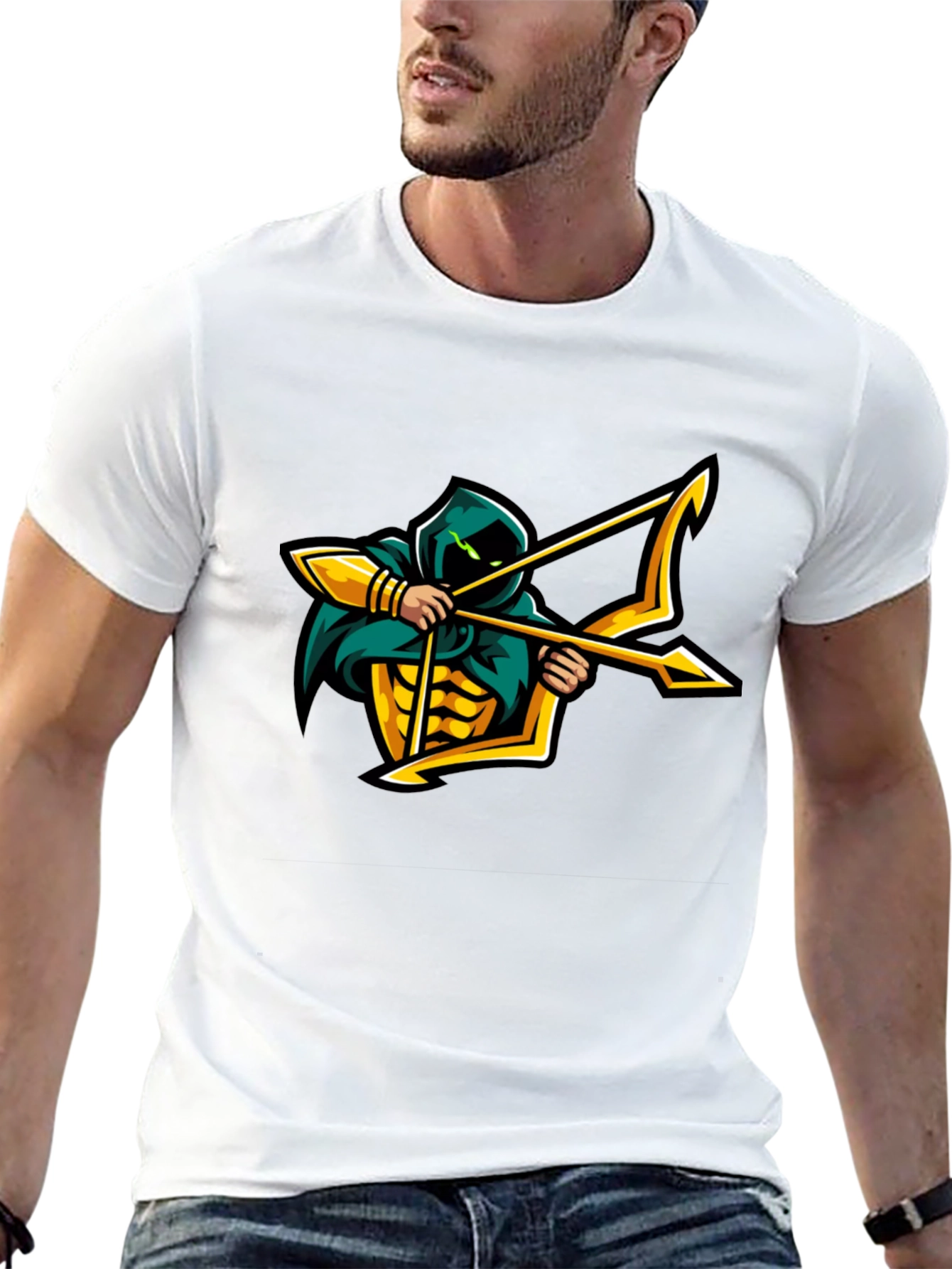 Archer Graphic T-Shirt - Black Cotton Tee