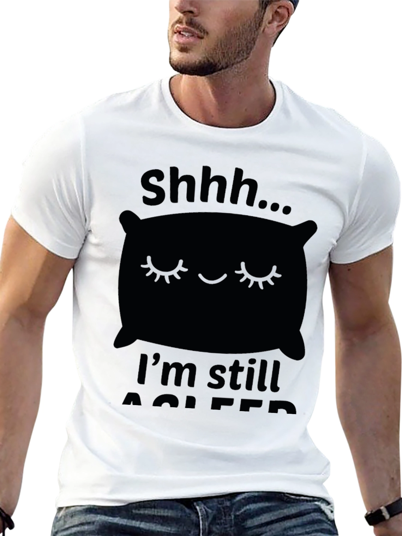 Shhh... Im Still Asleep Mens Black T-Shirt