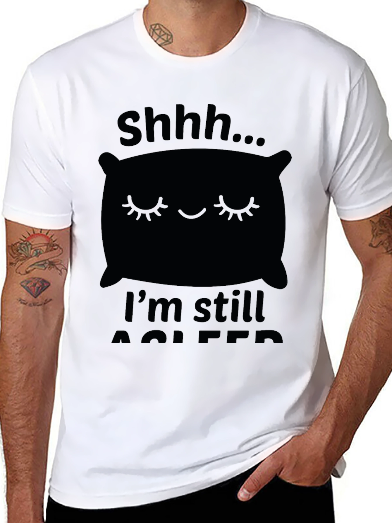 Shhh... Im Still Asleep Mens Black T-Shirt