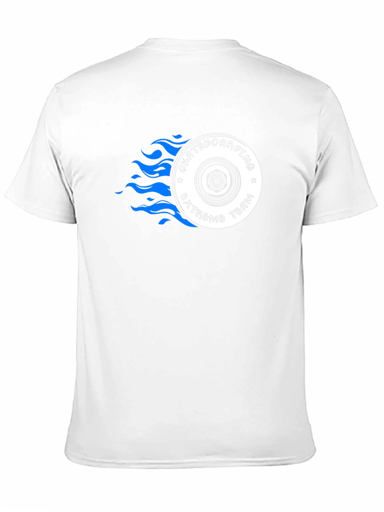 Skateboarding Team Graphic Tee - Black Cotton T-Shirt