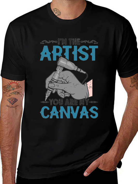 Artist Canvas T-Shirt - Tattoo Design