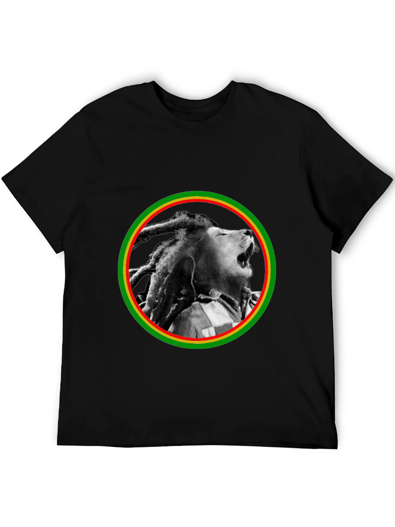 Rasta Lion Black T-Shirt