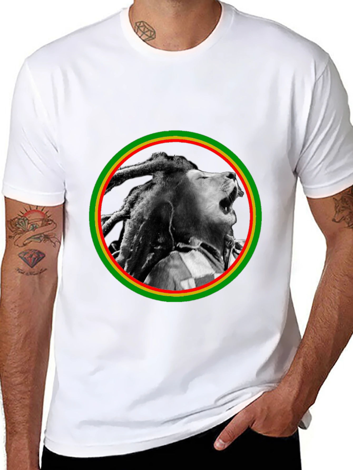 Rasta Lion Black T-Shirt