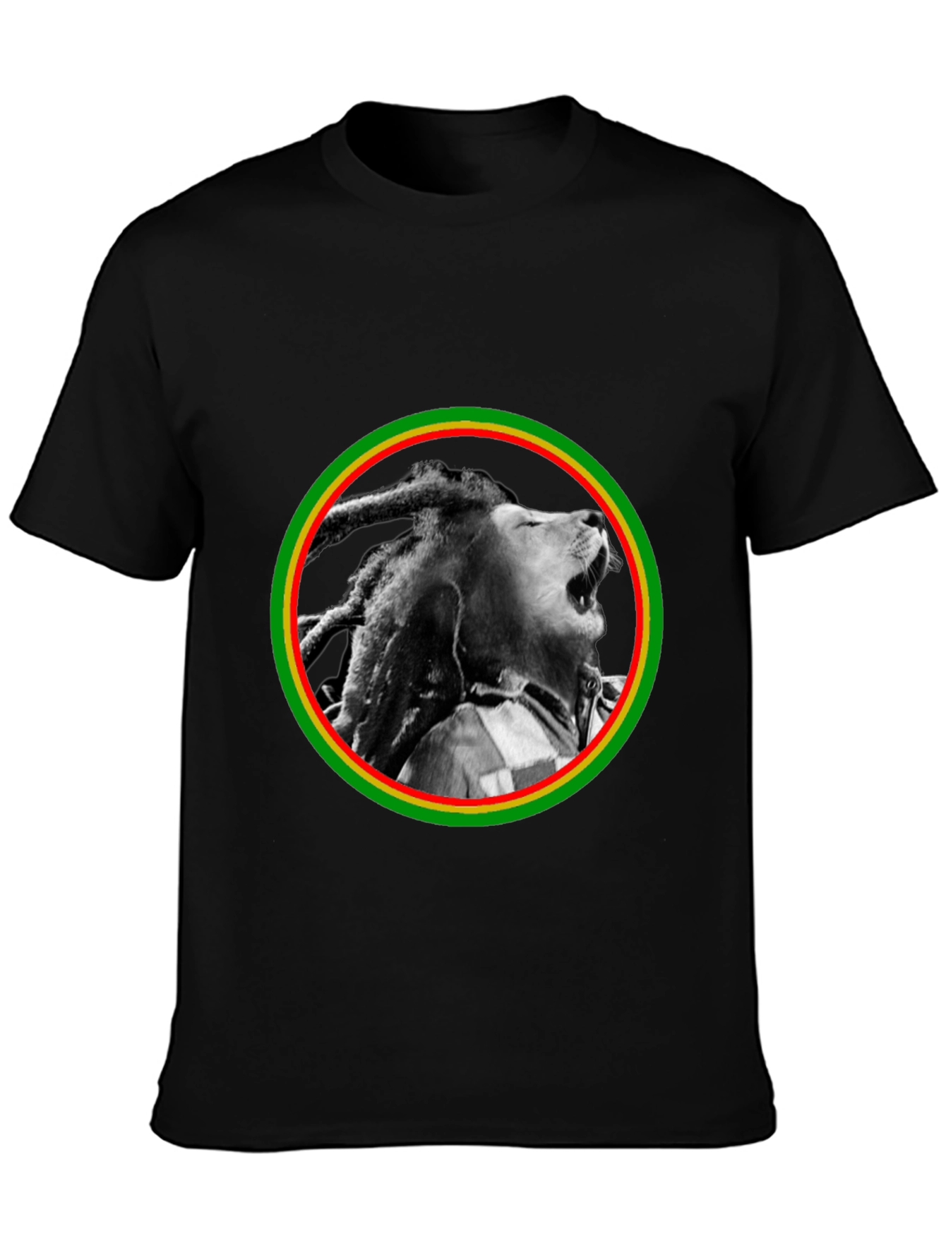 Rasta Lion Black T-Shirt