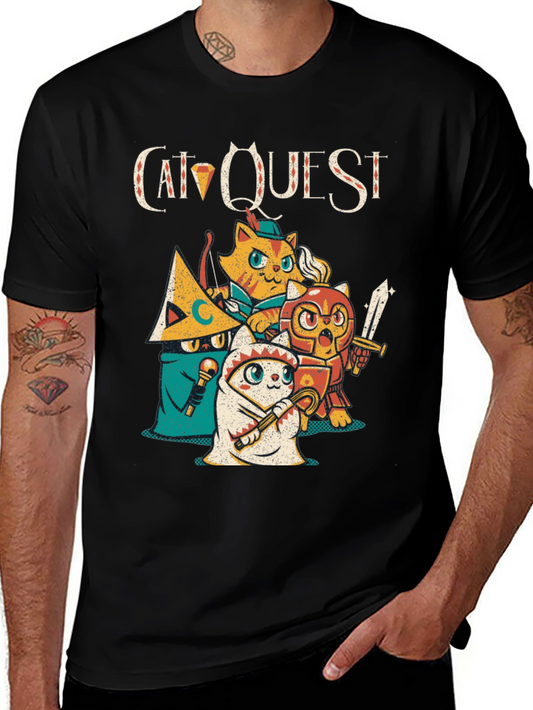 Cat Quest Graphic T-Shirt - Gamer Tee