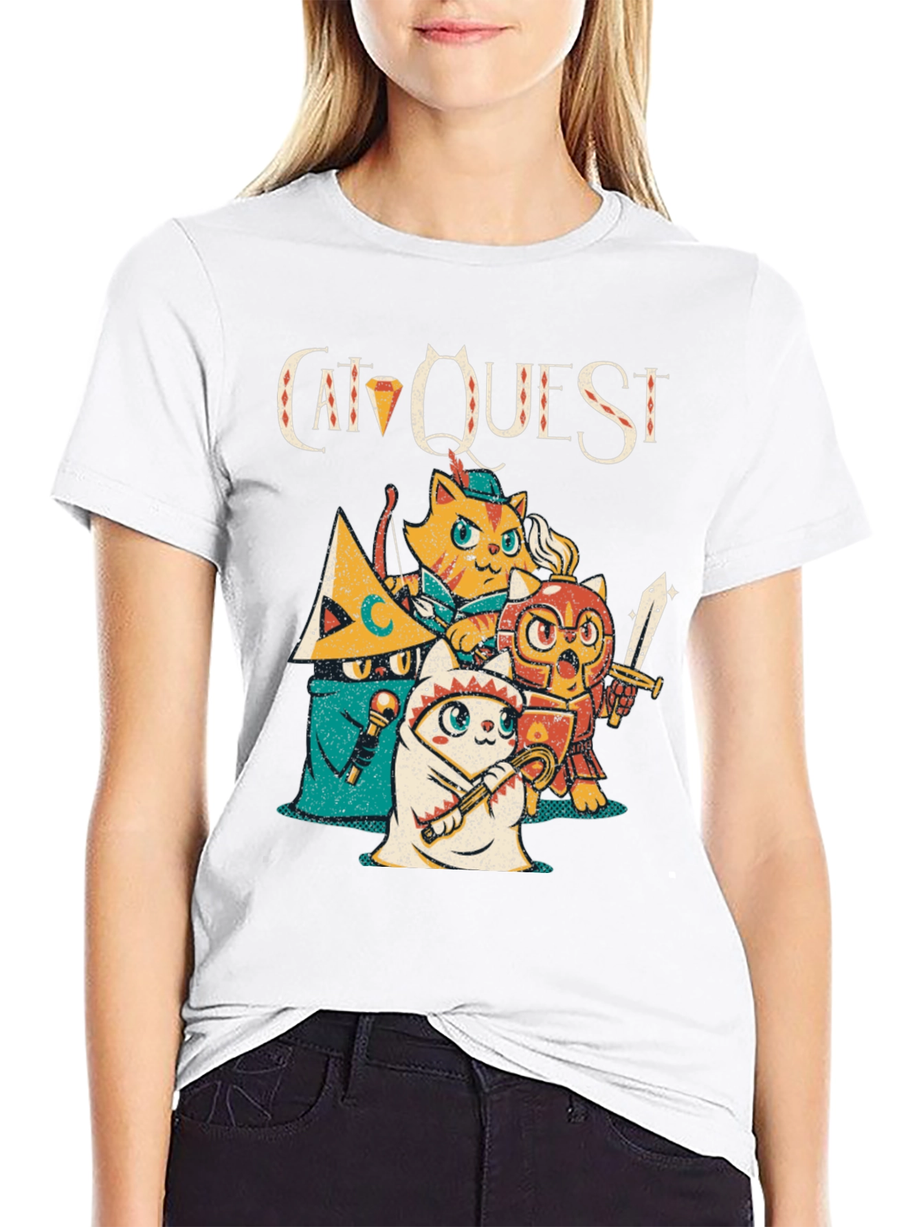 Cat Quest Graphic T-Shirt - Gamer Tee