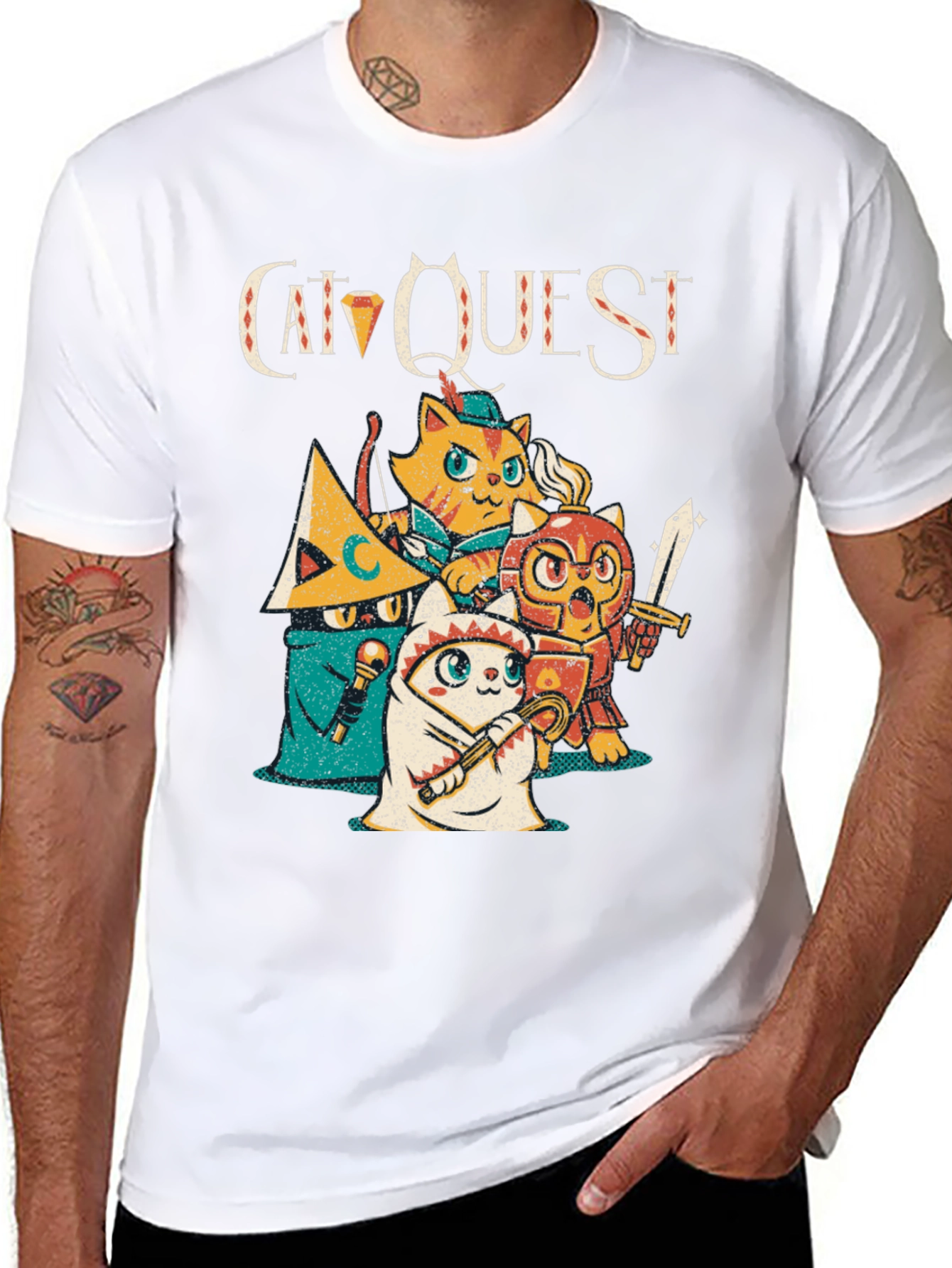 Cat Quest Graphic T-Shirt - Gamer Tee