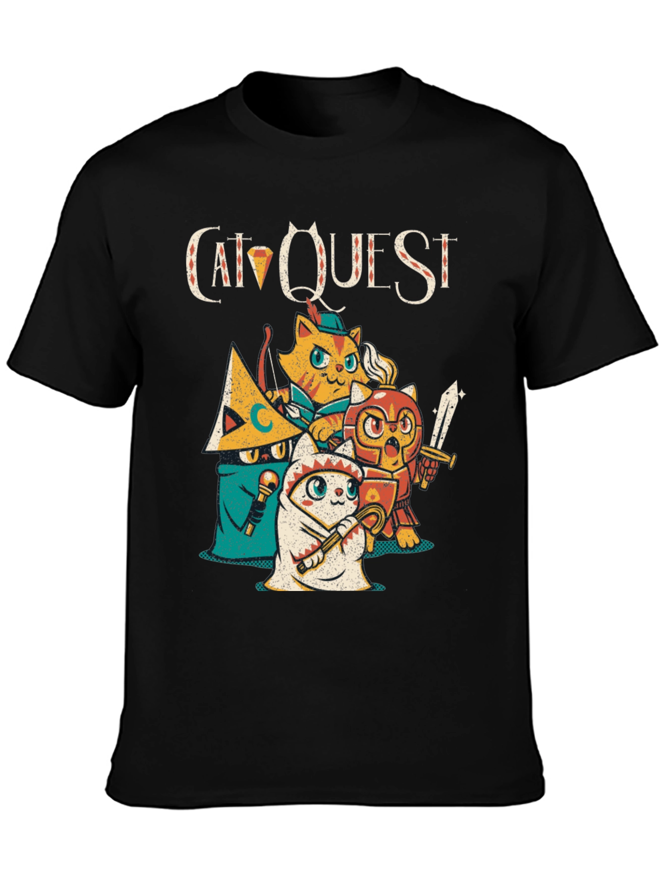 Cat Quest Graphic T-Shirt - Gamer Tee