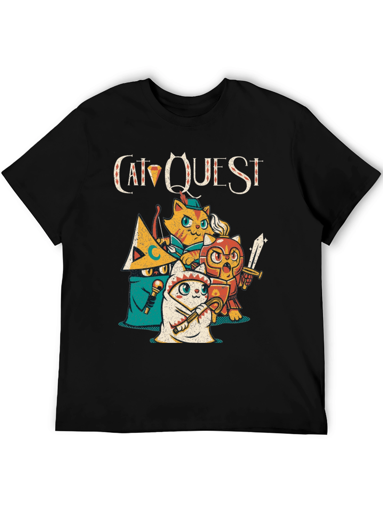 Cat Quest Graphic T-Shirt - Gamer Tee