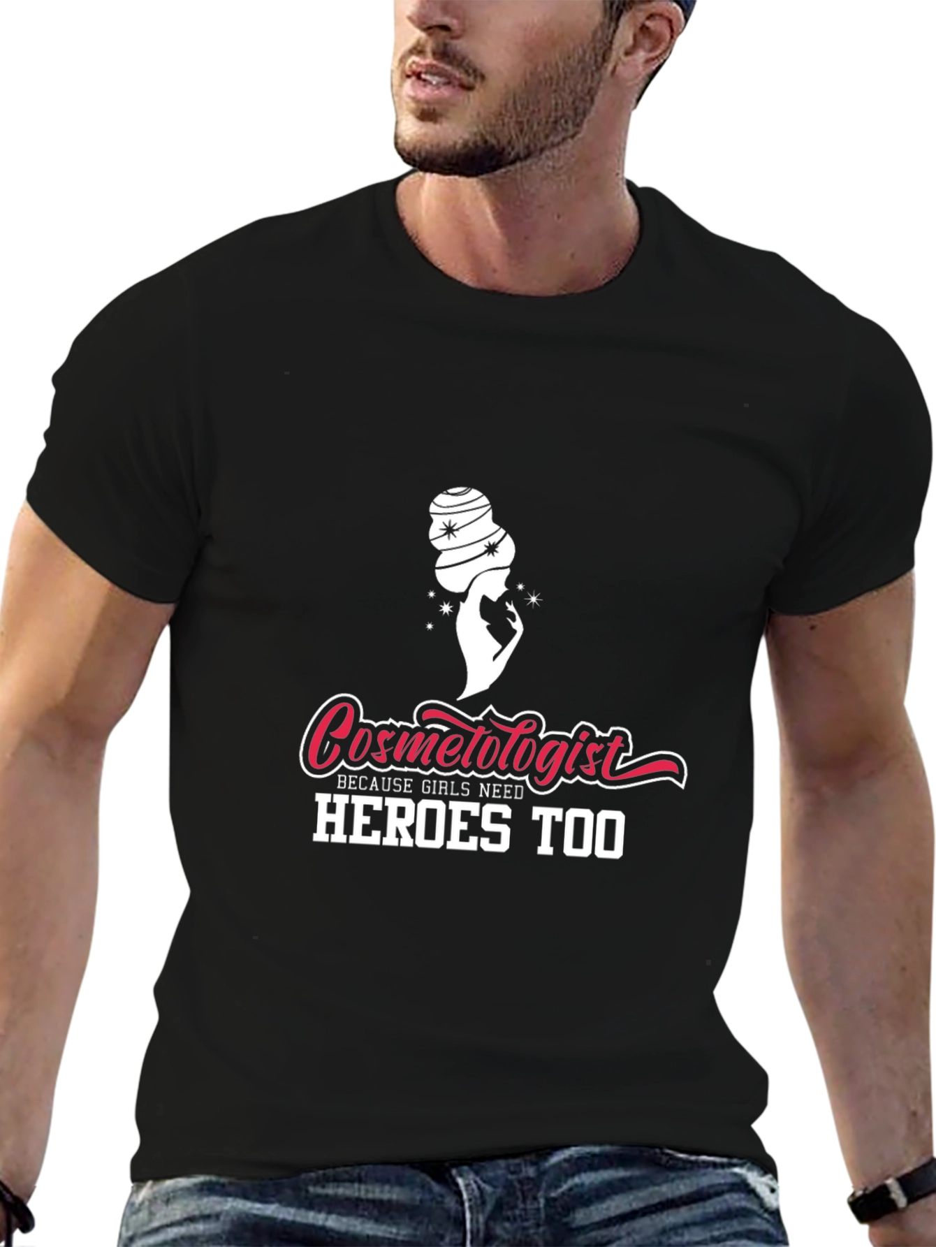 Cosmetologist Hero Graphic Tee - Black Unisex Shirt