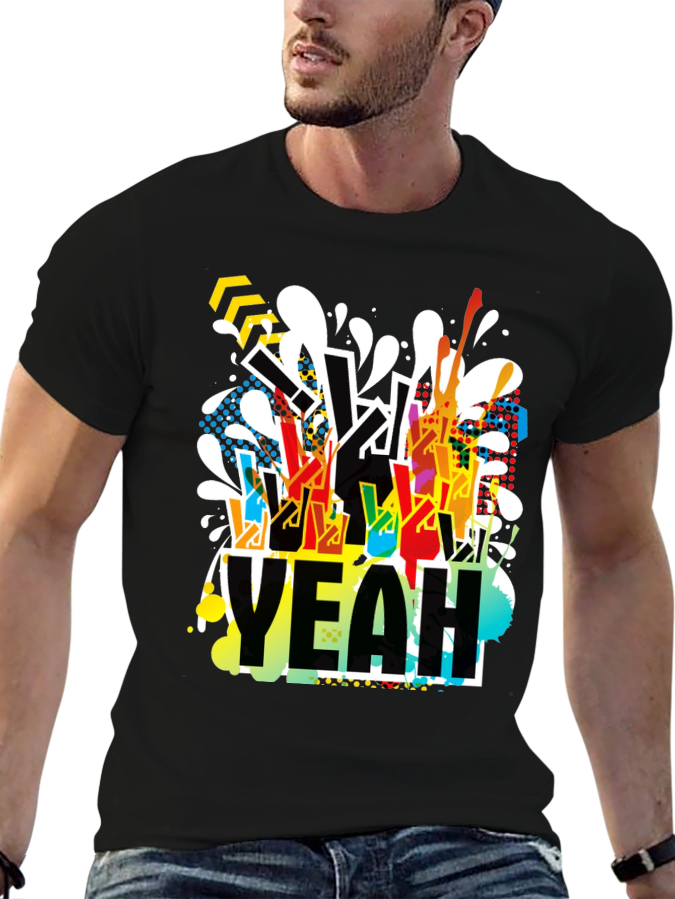 Yeah! Graphic Print Black T-Shirt