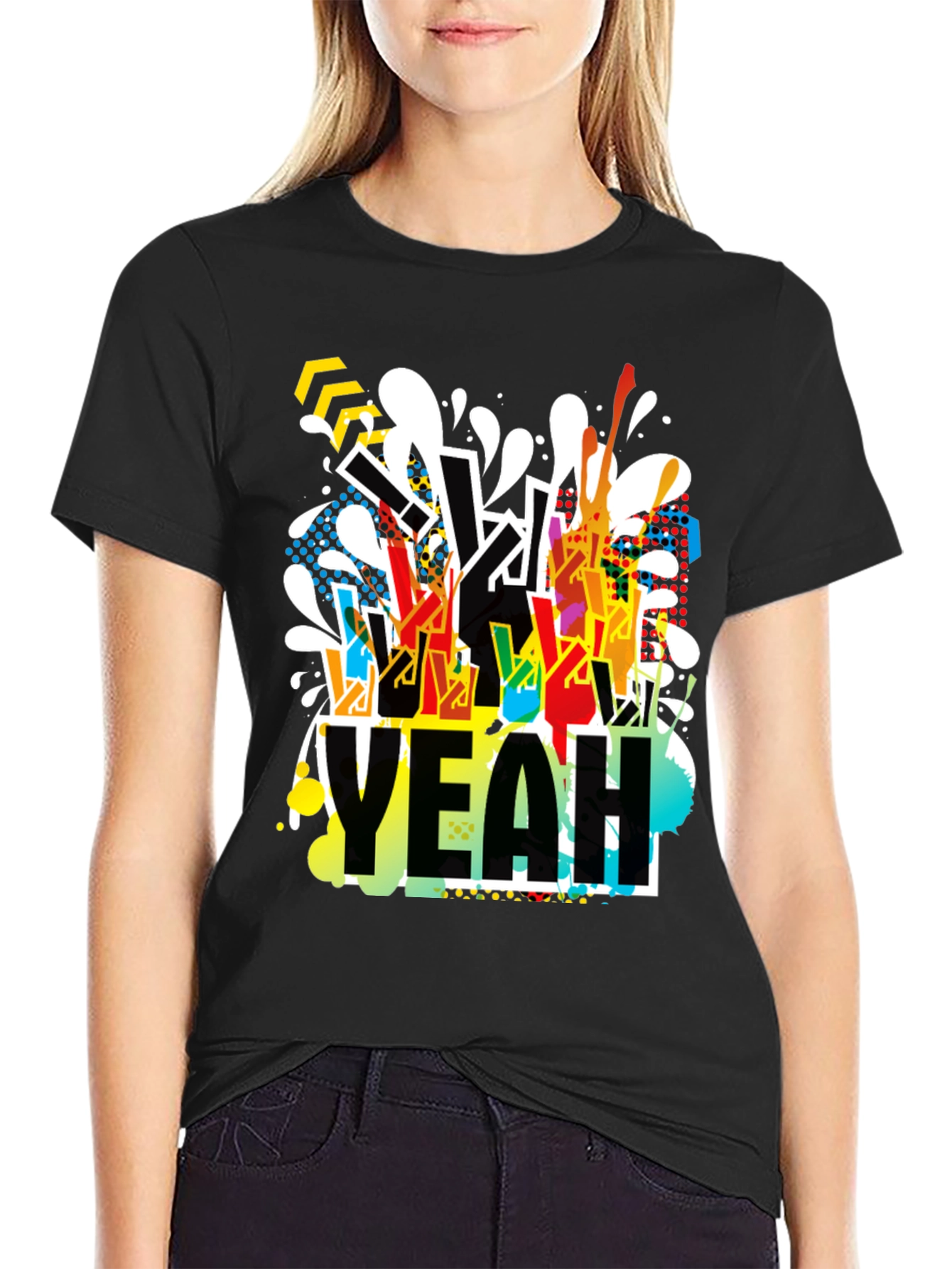 Yeah! Graphic Print Black T-Shirt
