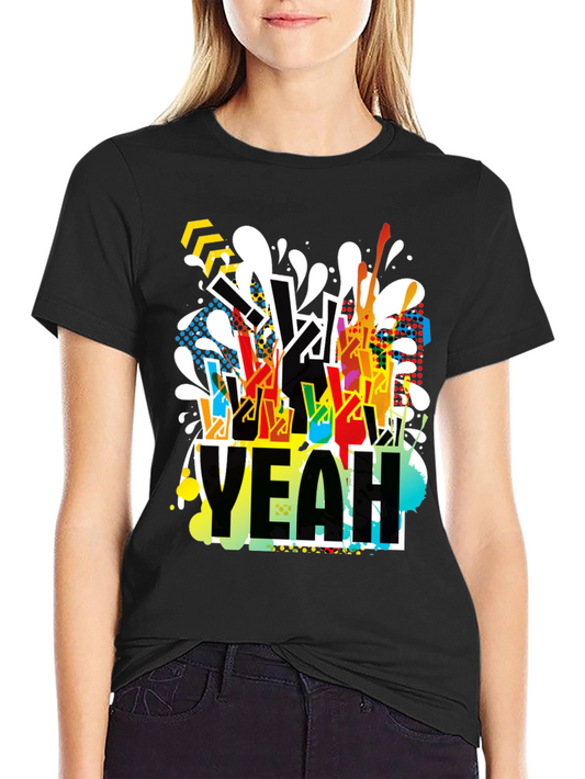Yeah! Graphic Print Black T-Shirt
