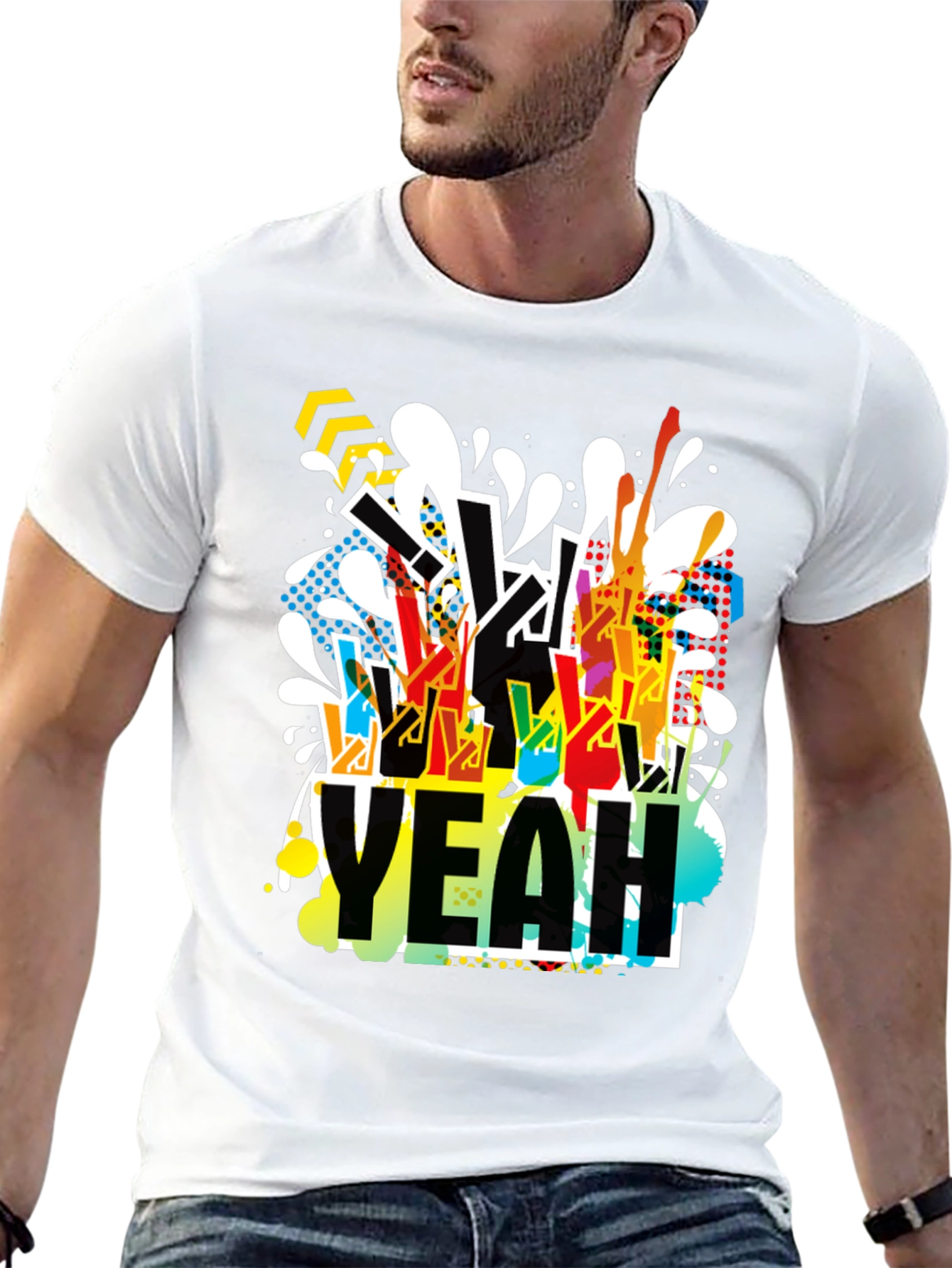 Yeah! Graphic Print Black T-Shirt