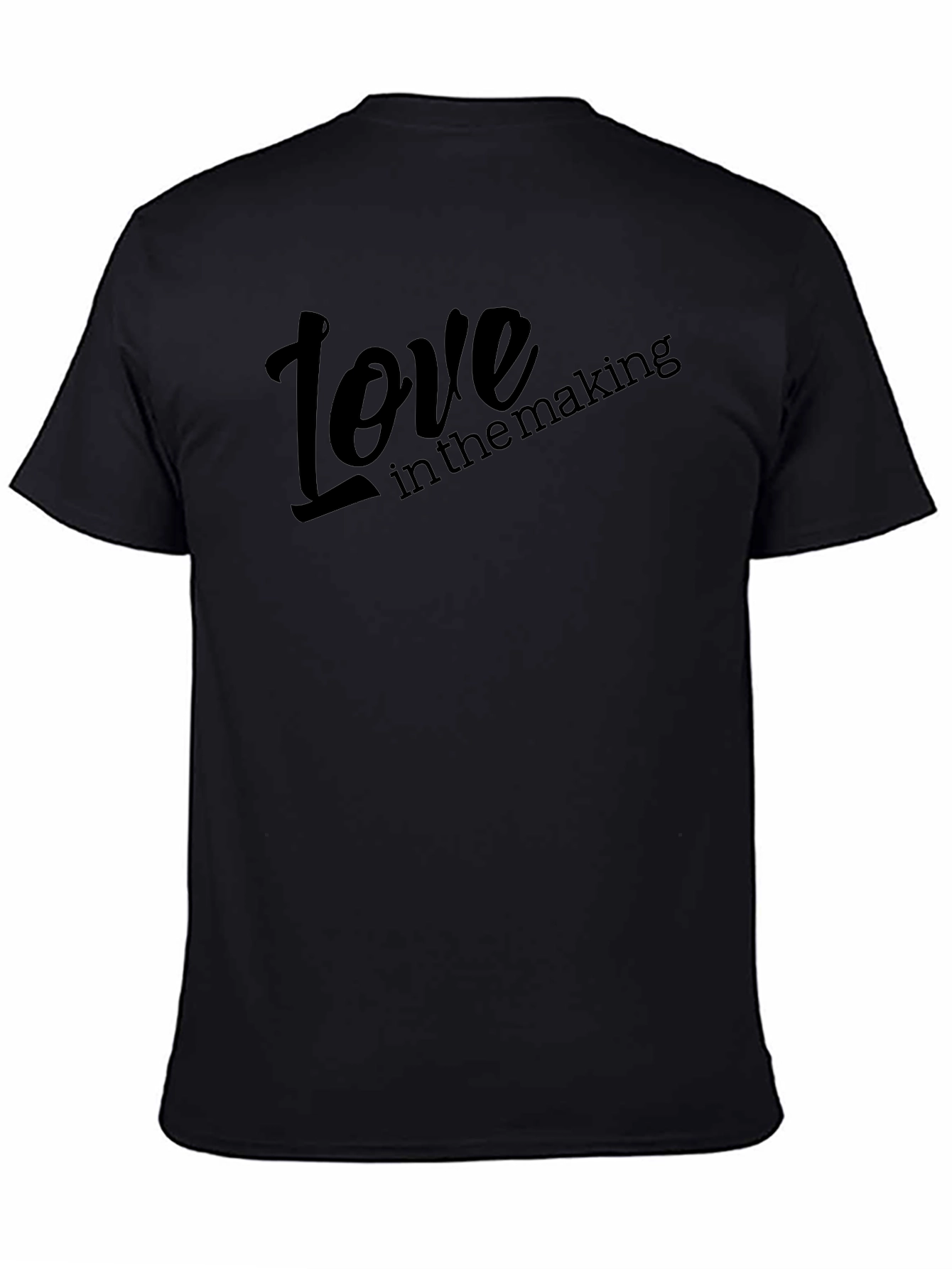 Love in the Making - Stylish Black T-Shirt