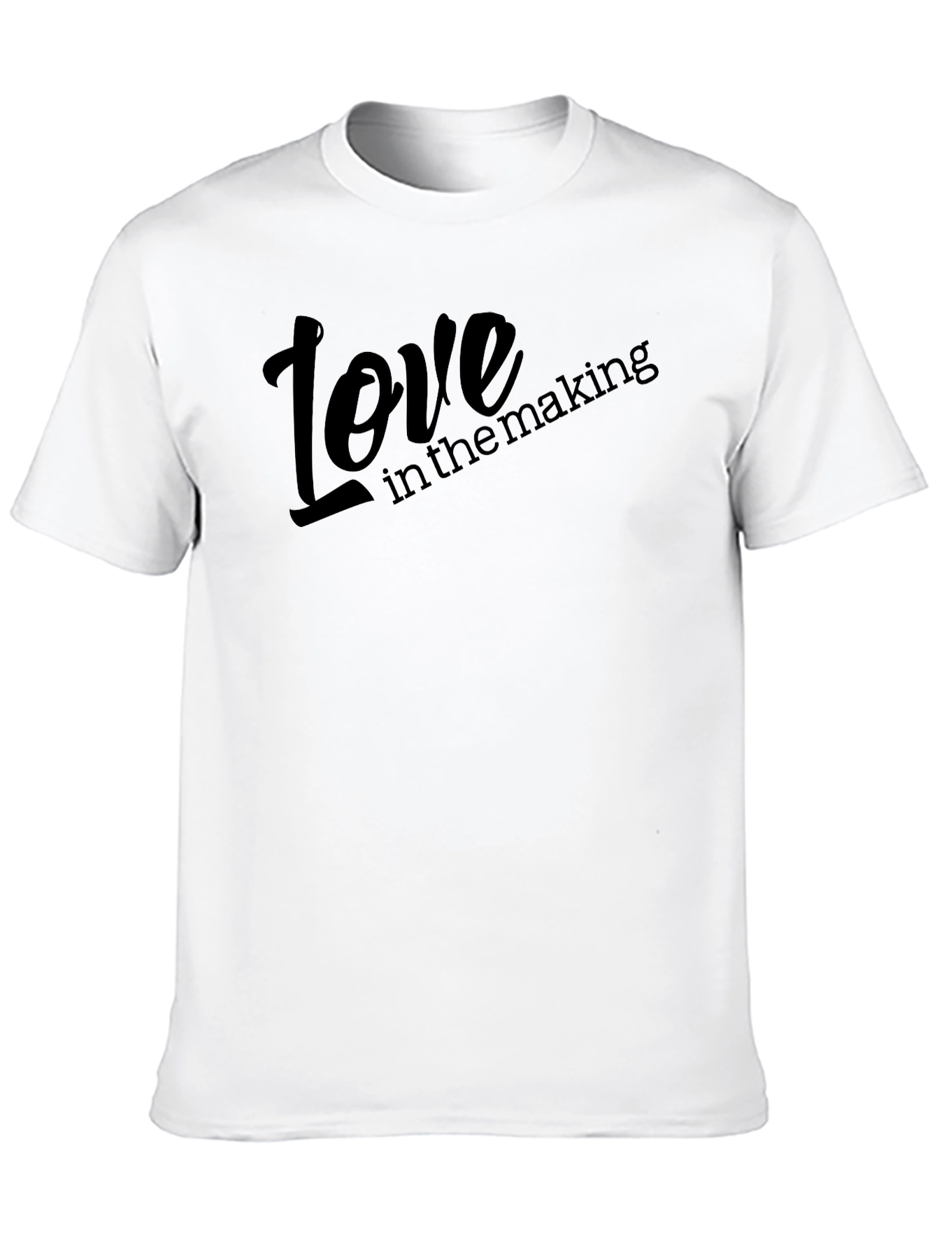 Love in the Making - Stylish Black T-Shirt