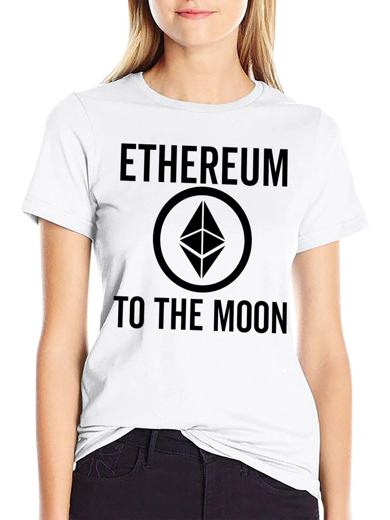 Ethereum to the Moon Black T-Shirt