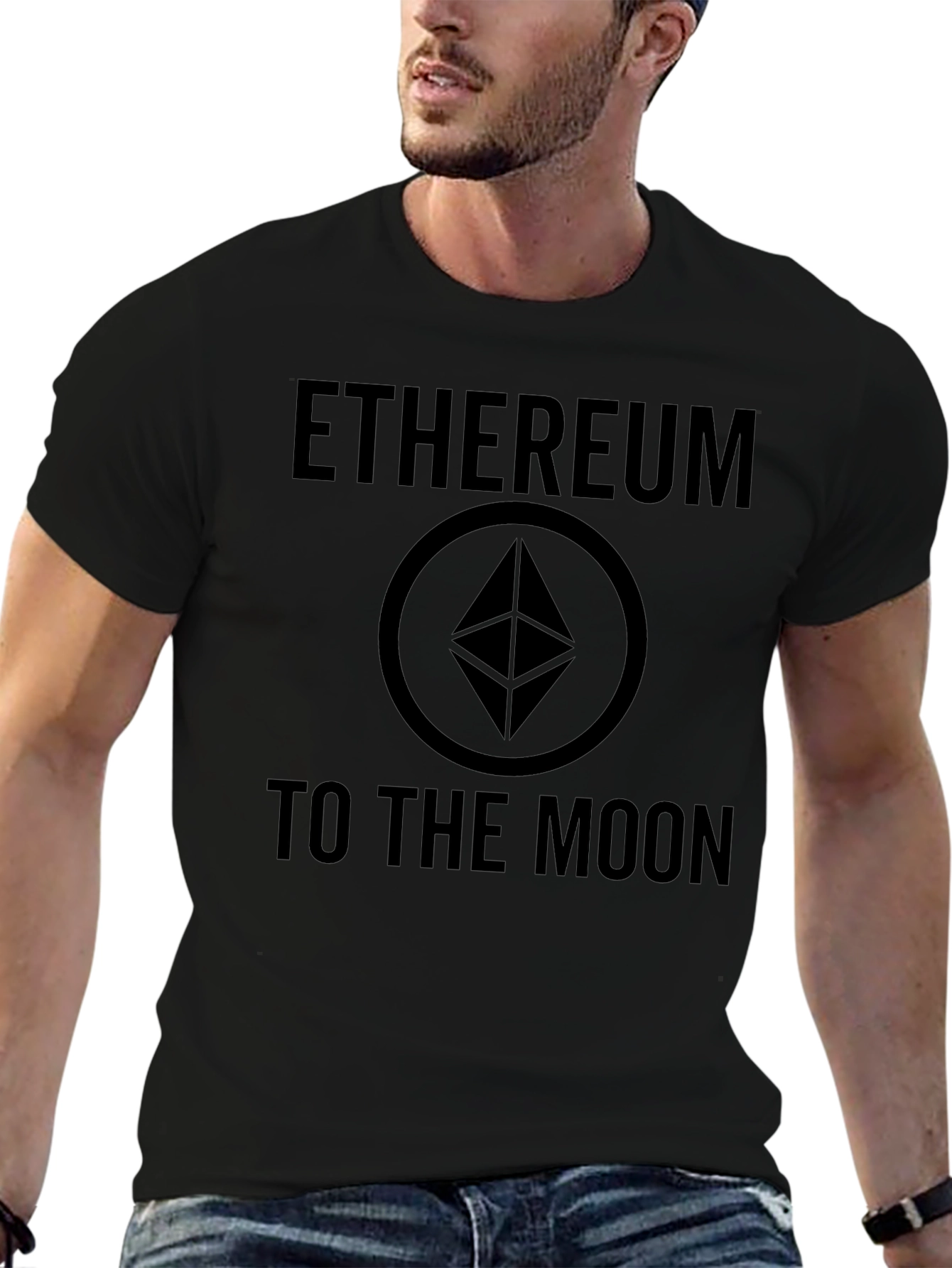 Ethereum to the Moon Black T-Shirt