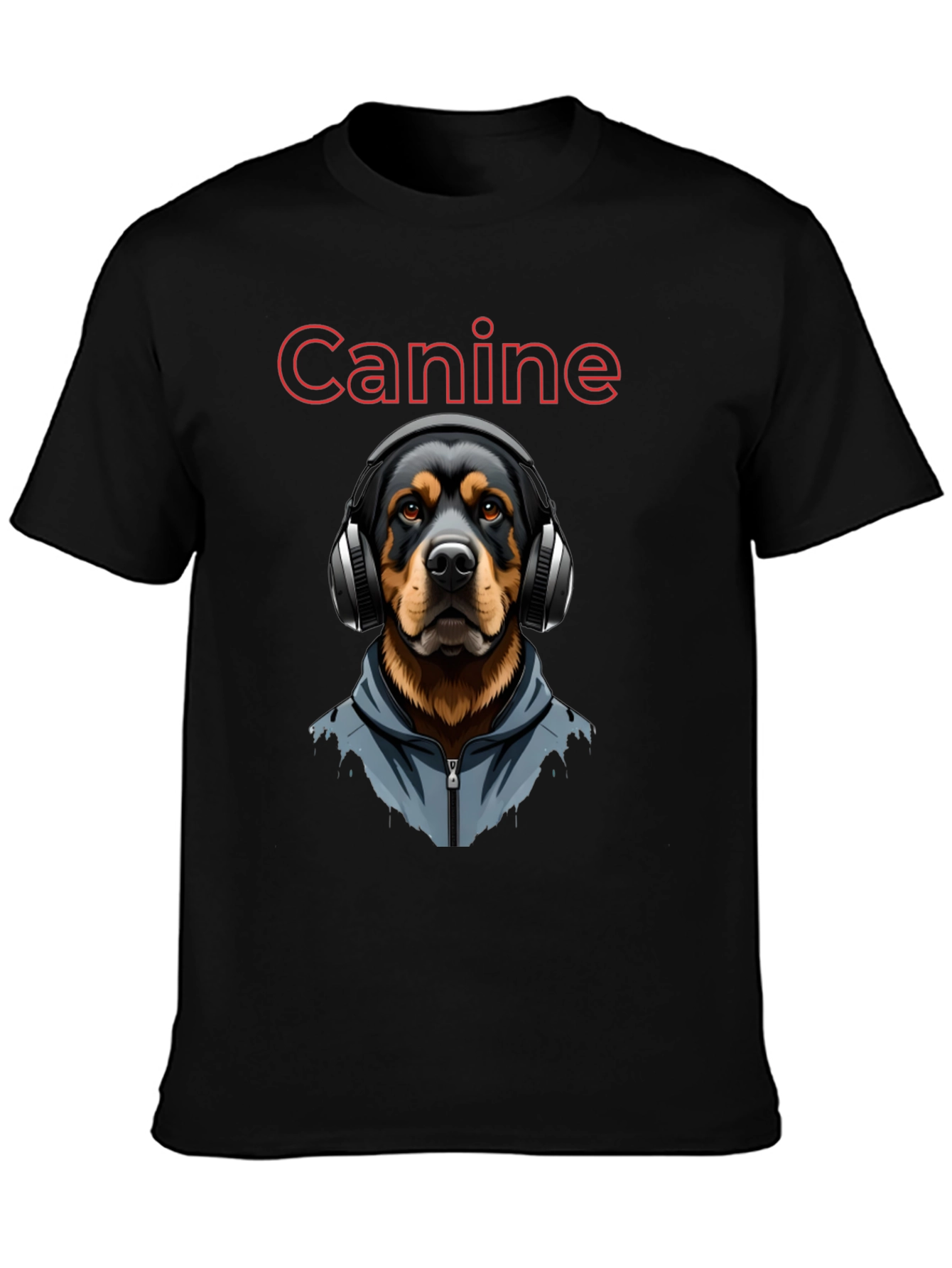 Canine Cool T-Shirt: Dog with Headphones
