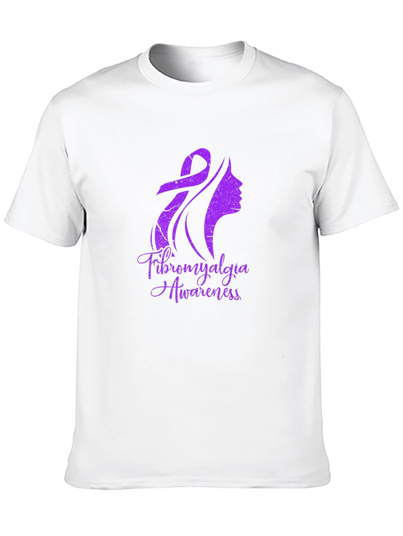 Fibromyalgia Awareness T-Shirt - Purple Ribbon Graphic Tee