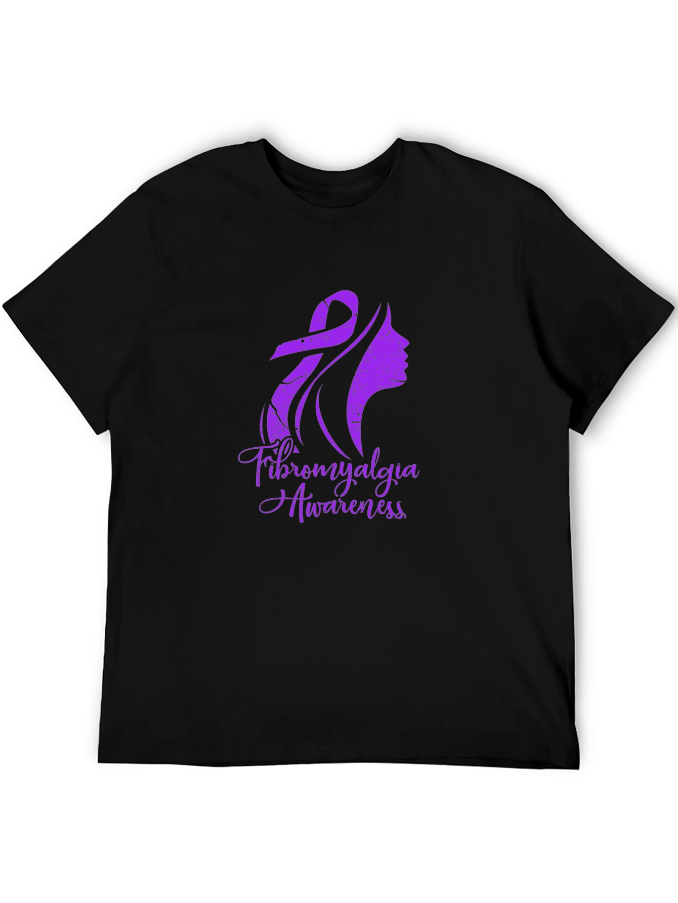 Fibromyalgia Awareness T-Shirt - Purple Ribbon Graphic Tee
