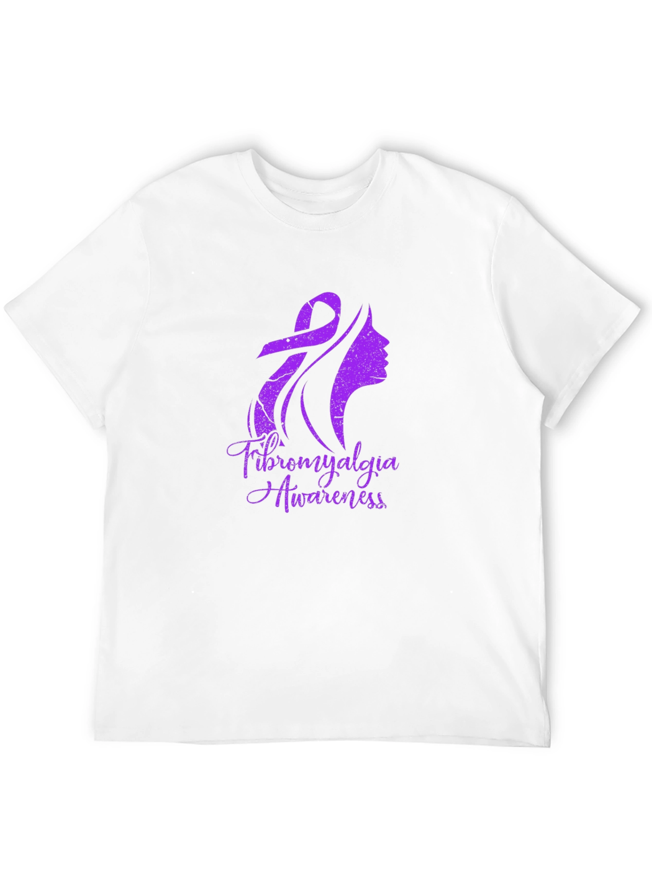 Fibromyalgia Awareness T-Shirt - Purple Ribbon Graphic Tee