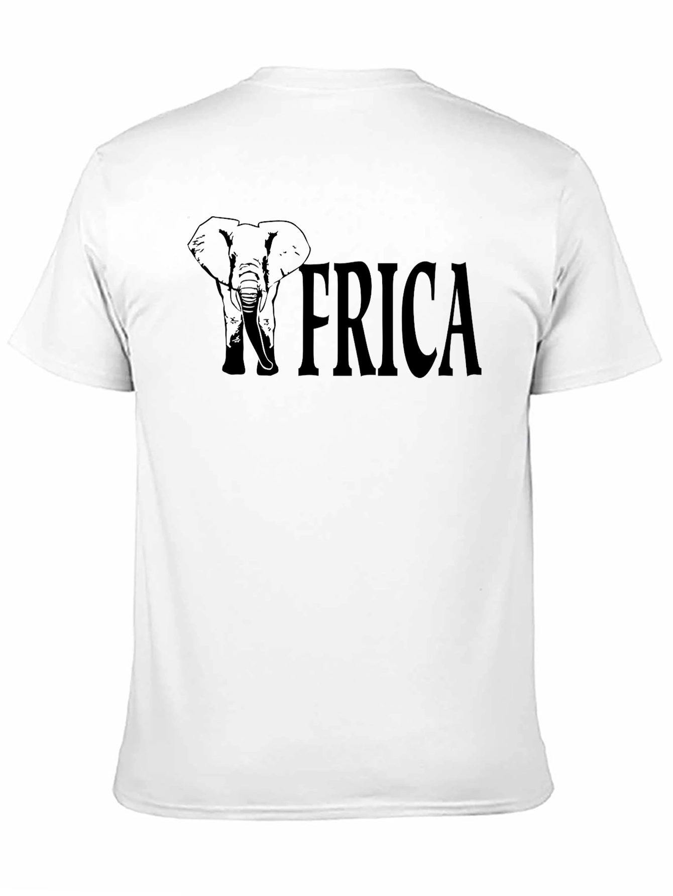 Africa Elephant Graphic Black T-Shirt