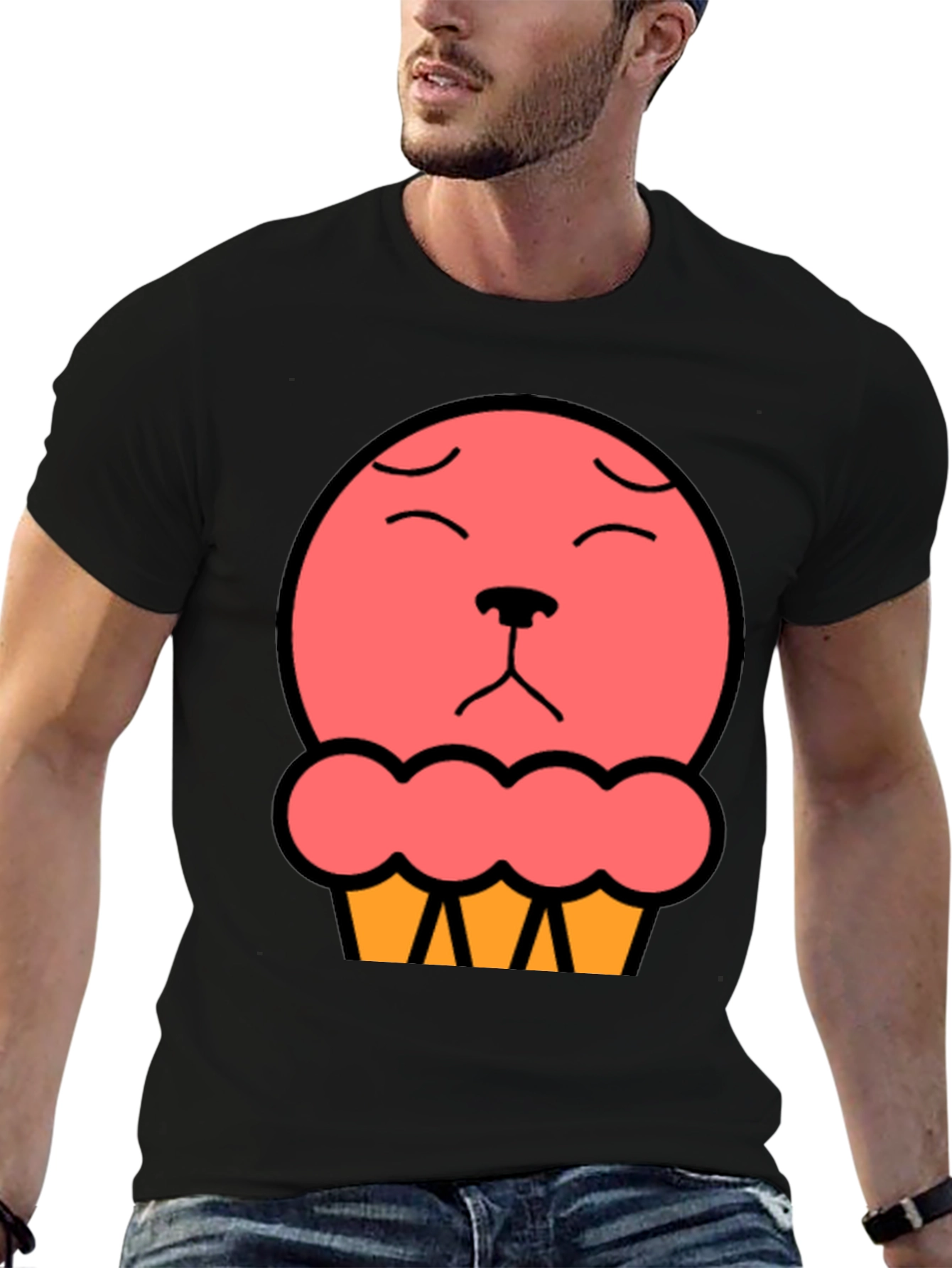 Cute Cupcake Bear T-Shirt - Black
