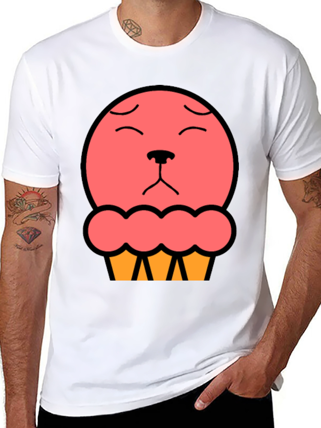 Cute Cupcake Bear T-Shirt - Black