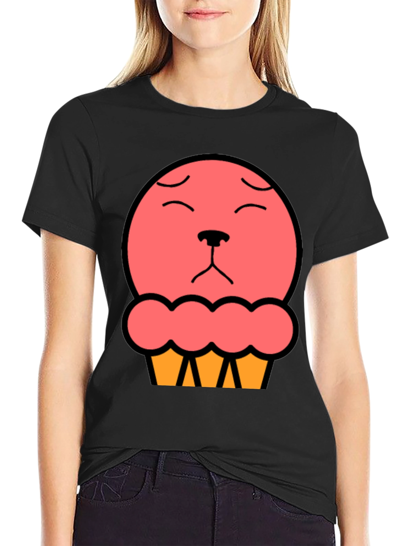Cute Cupcake Bear T-Shirt - Black